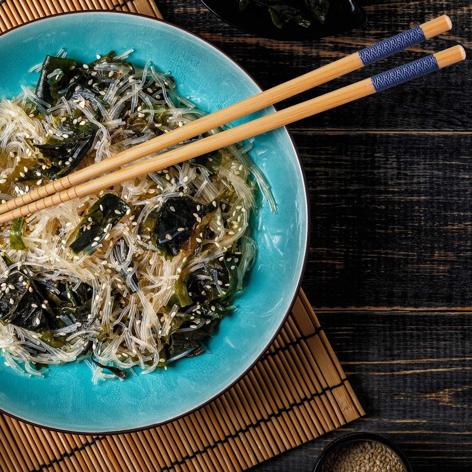 Palillos de Bambú Reutilizables Antner 22.5 cm Estilo Japonés