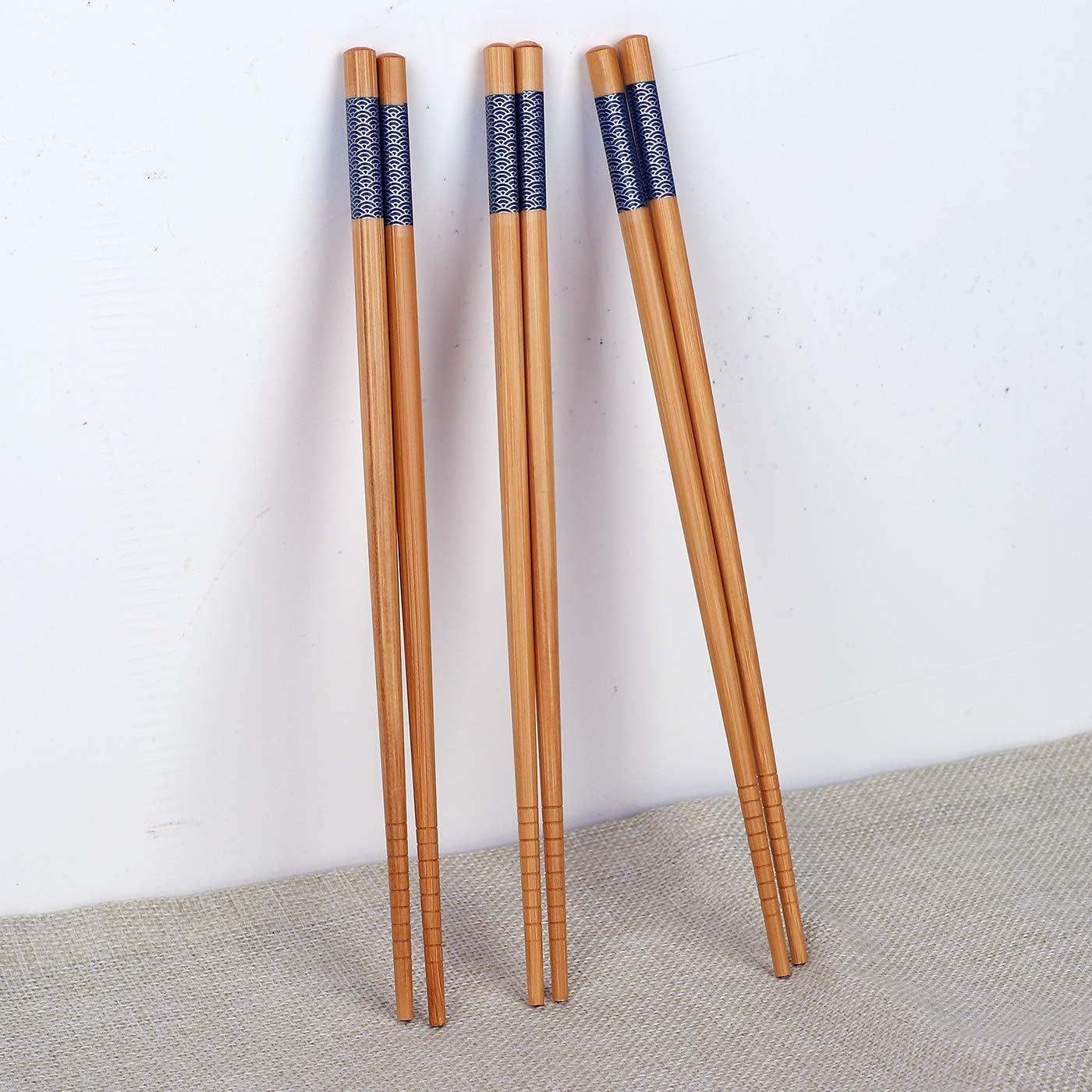 Palillos de Bambú Reutilizables Antner 22.5 cm Estilo Japonés