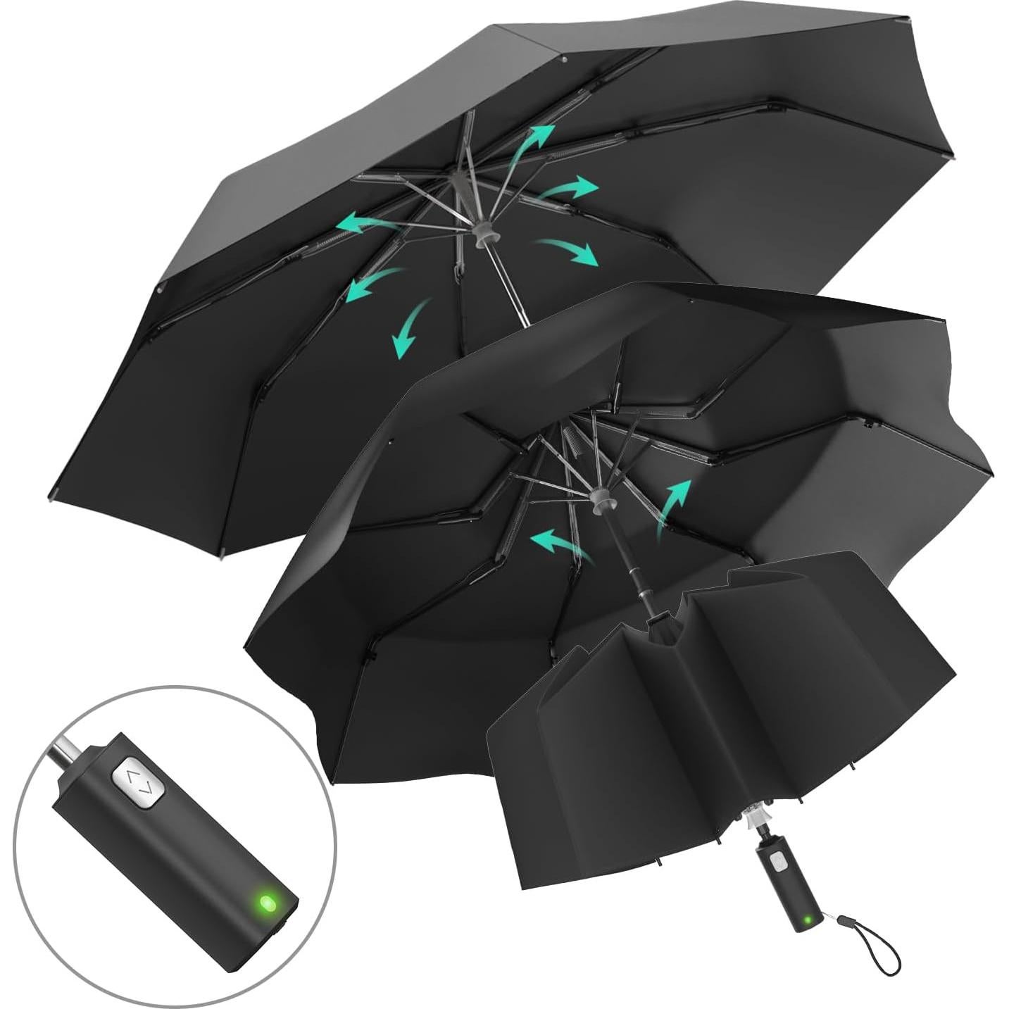 RUMBRELLA Paraguas Eléctrico Inteligente 116 cm UV Protección