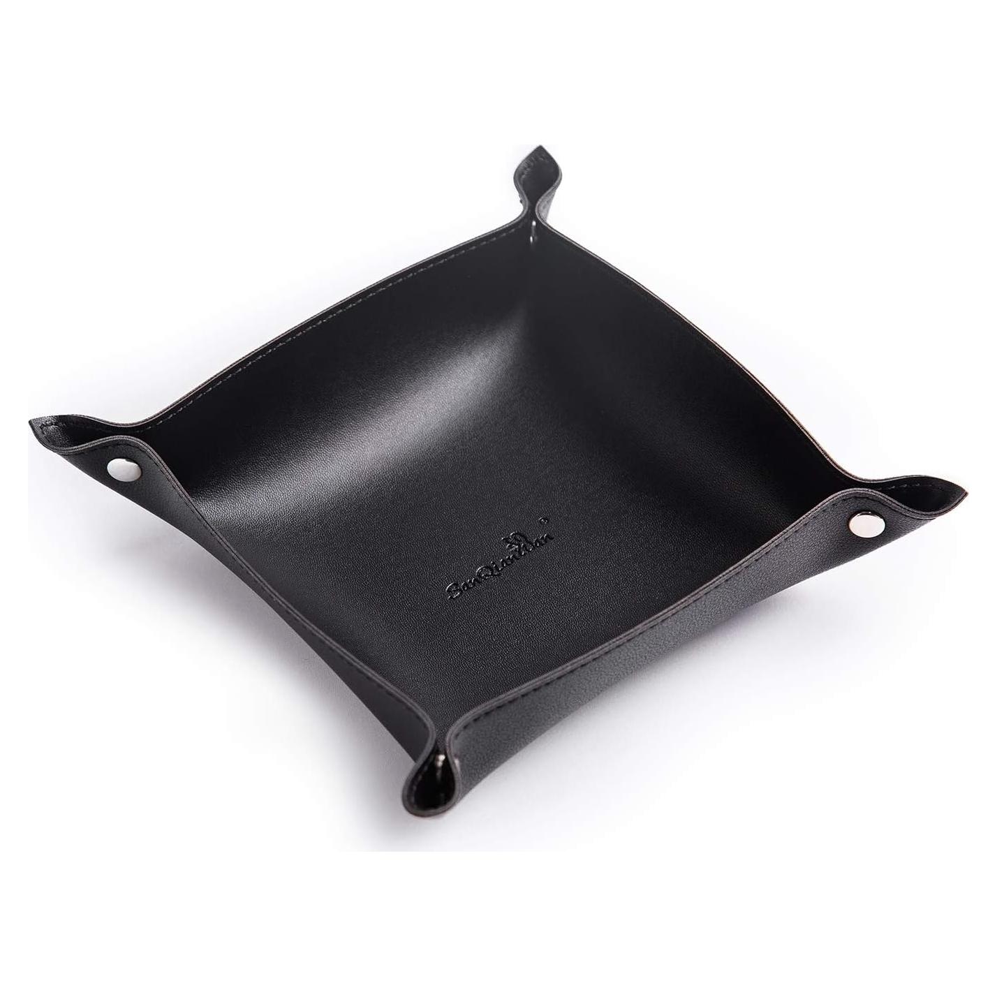 Bandeja de Joyería Cuero PU SANQIANWAN 19.81x19.81cm Negra