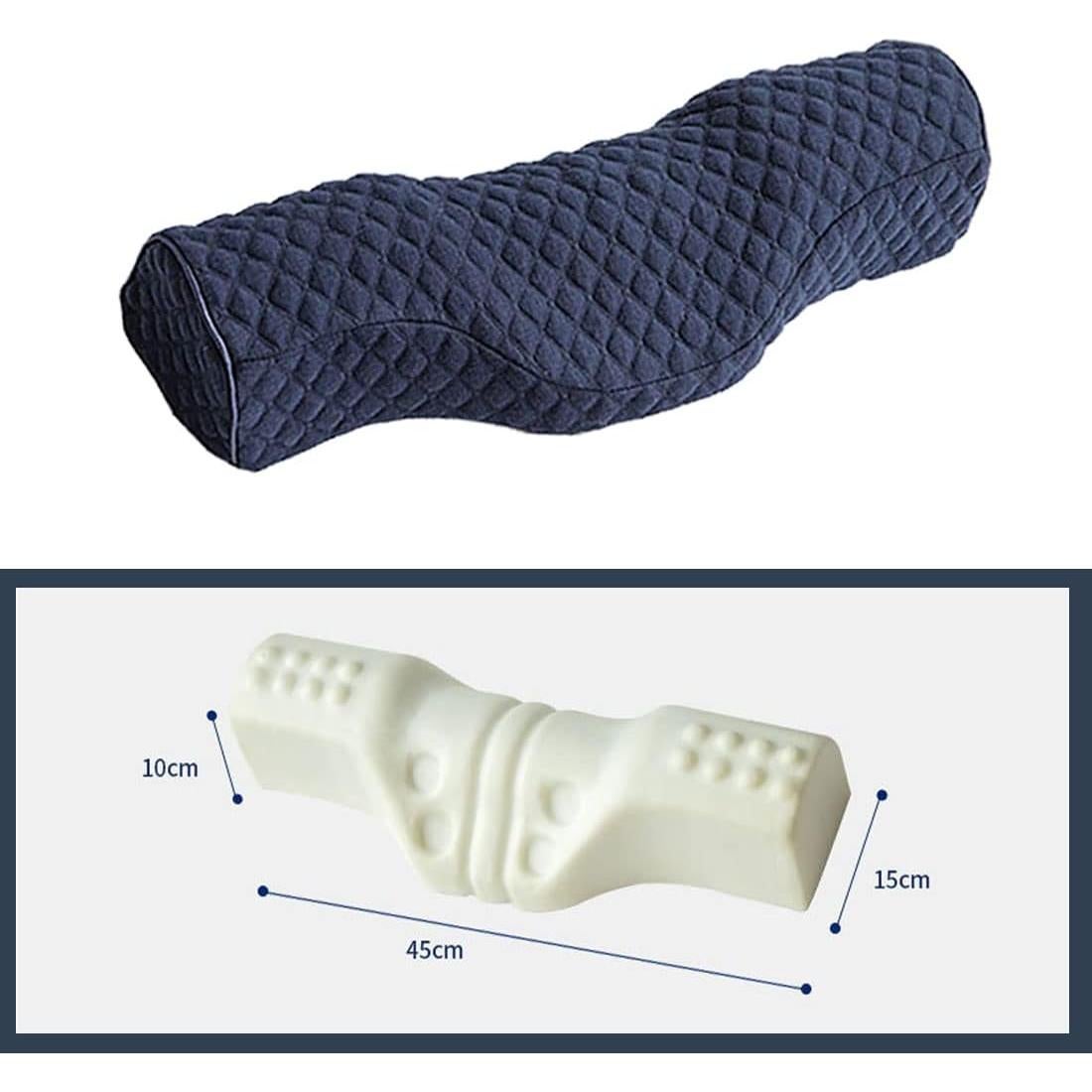 Almohada Cervical Viscoelástica BEDAZE Azul 45x15x10cm