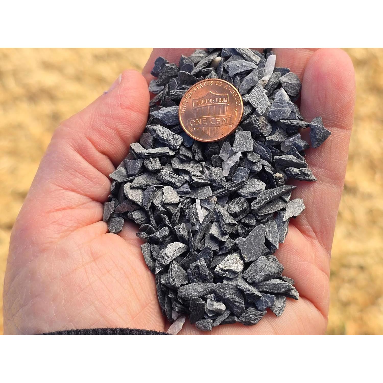 Grava de piedra pizarra natural 0.45 kg - Small World Slate