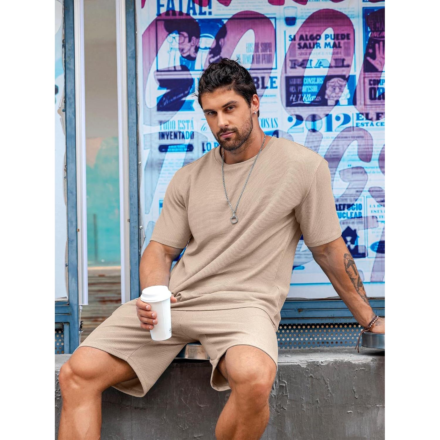 Conjunto de camiseta y pantalones cortos Babioboa para hombres