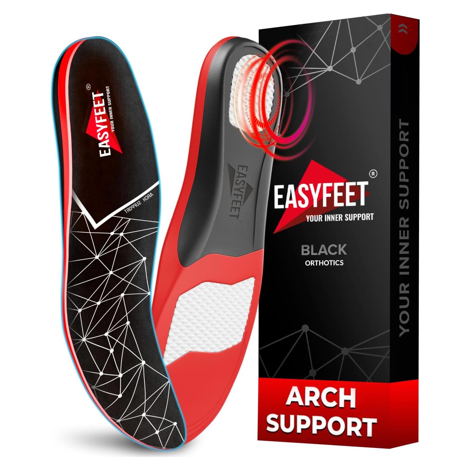 Plantillas Ortopédicas EASYFEET para Fascitis Plantar - Negro