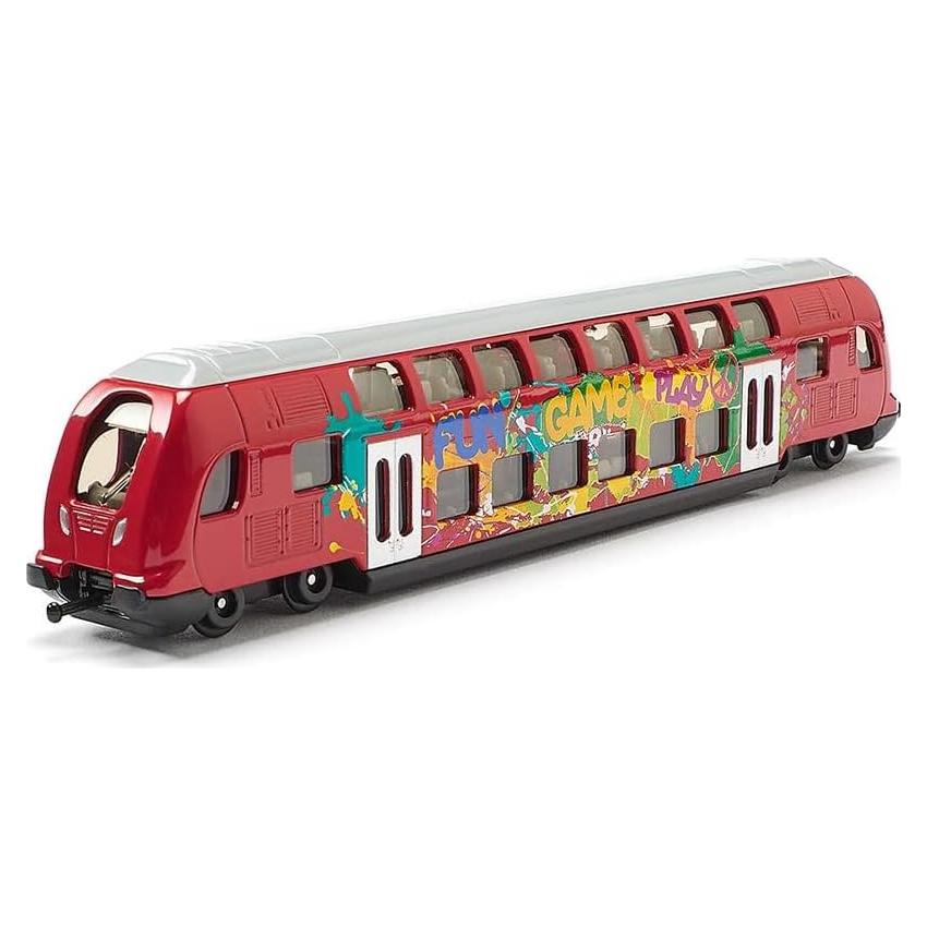 Tren de Dos Pisos Siku 1791 Metal Rojo 20.9x2.7x4cm