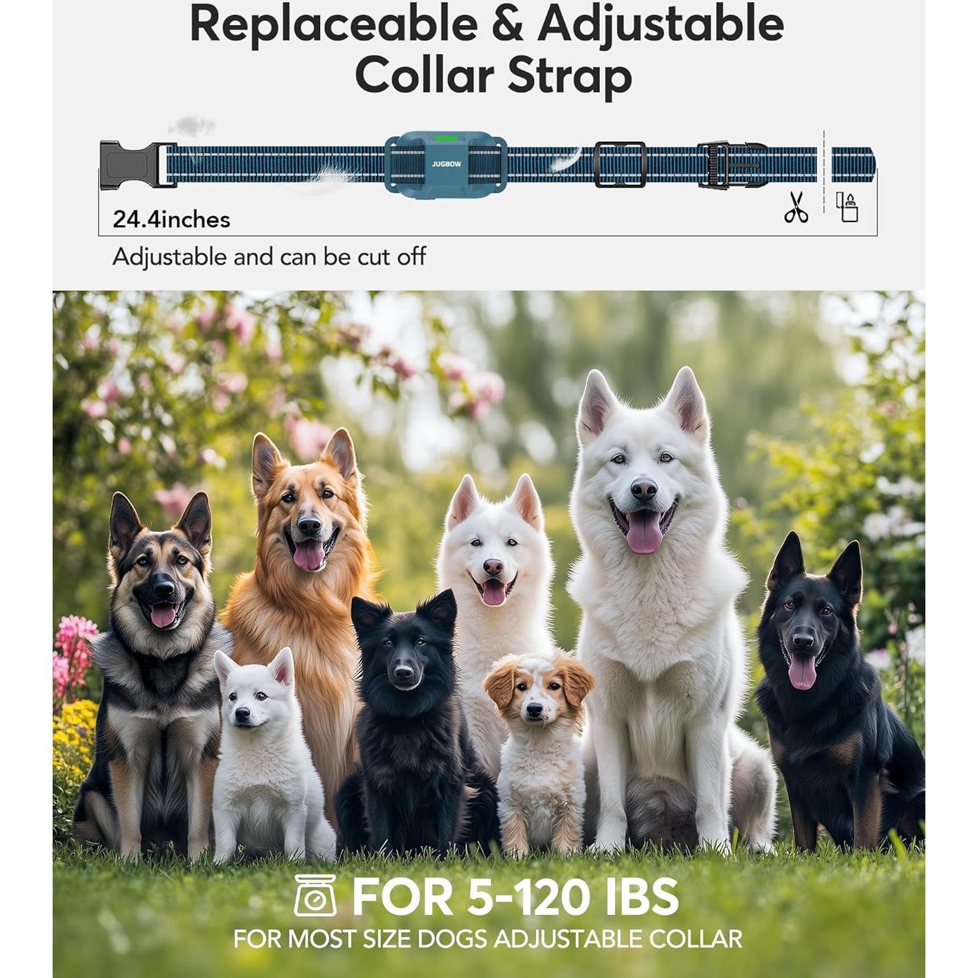 Collar de Choque para Perros Jugbow - E-Collar Impermeable IPX8