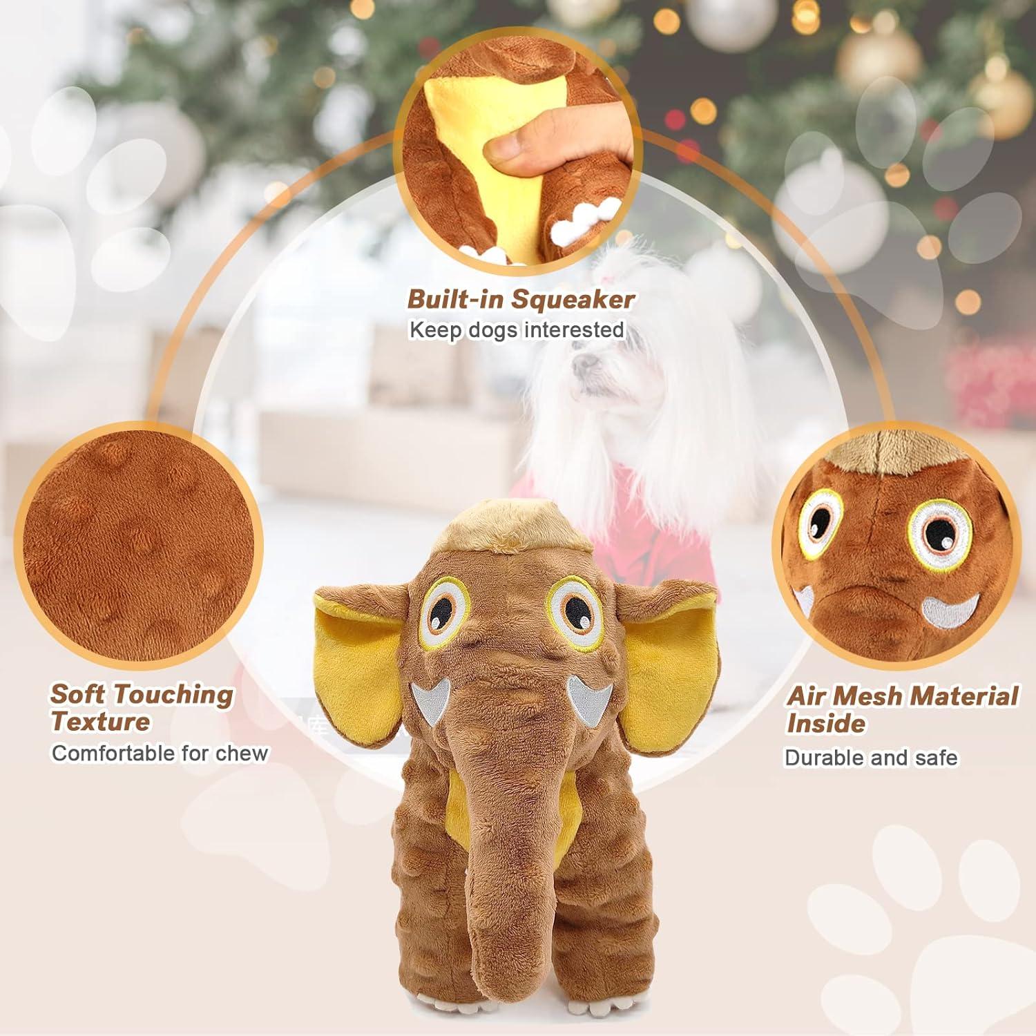 Juguete de Peluche Squeaky para Perros Letsmeet Elefante 24cm