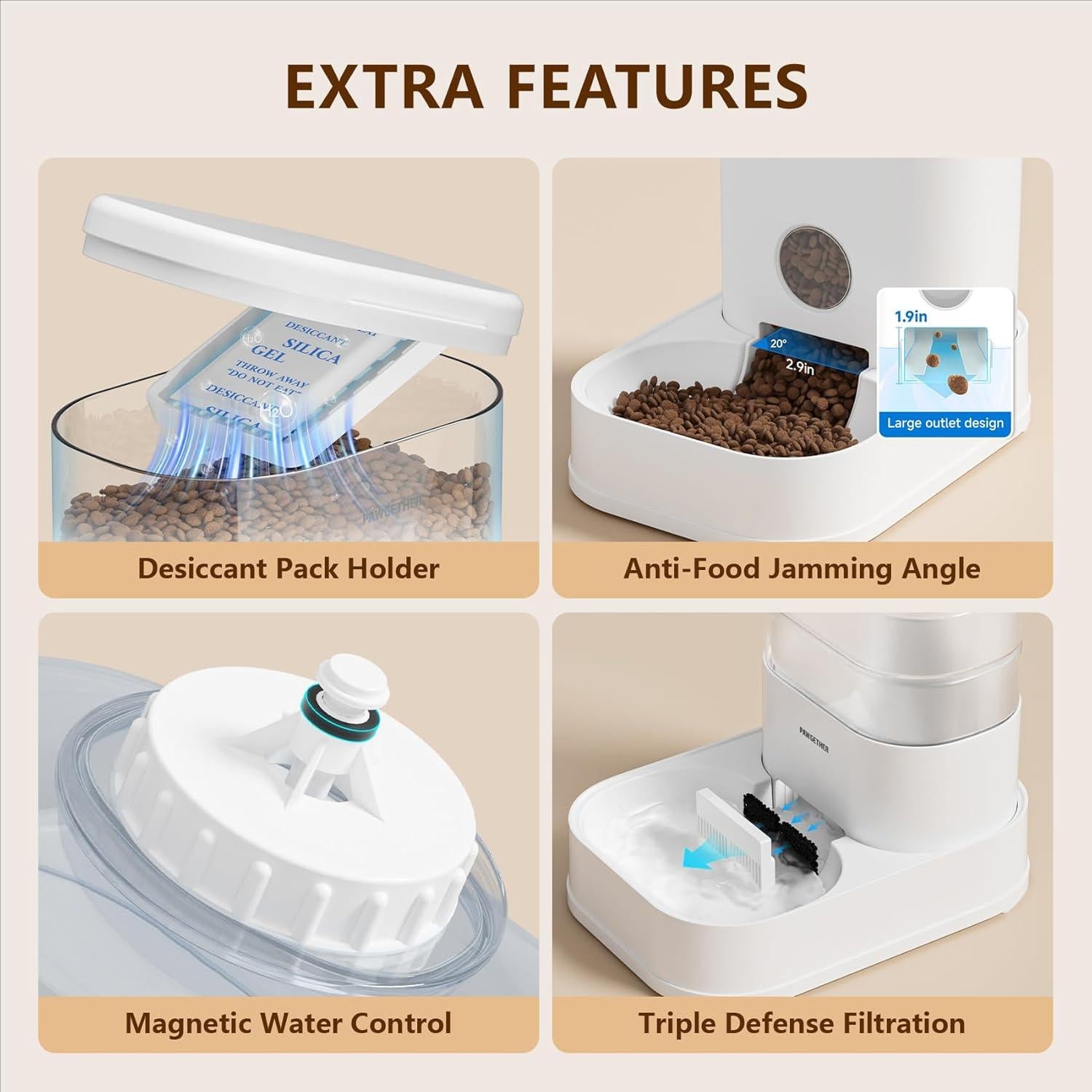 Dispensador Automático de Comida y Agua PAWGETHER 3.5L