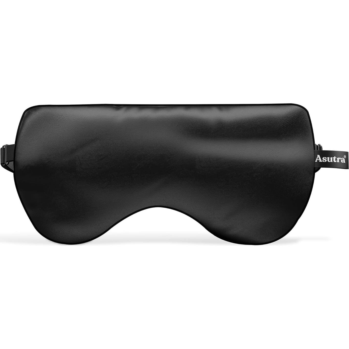 Máscara de Ojos de Seda ASUTRA Negra con Lavanda y Lino
