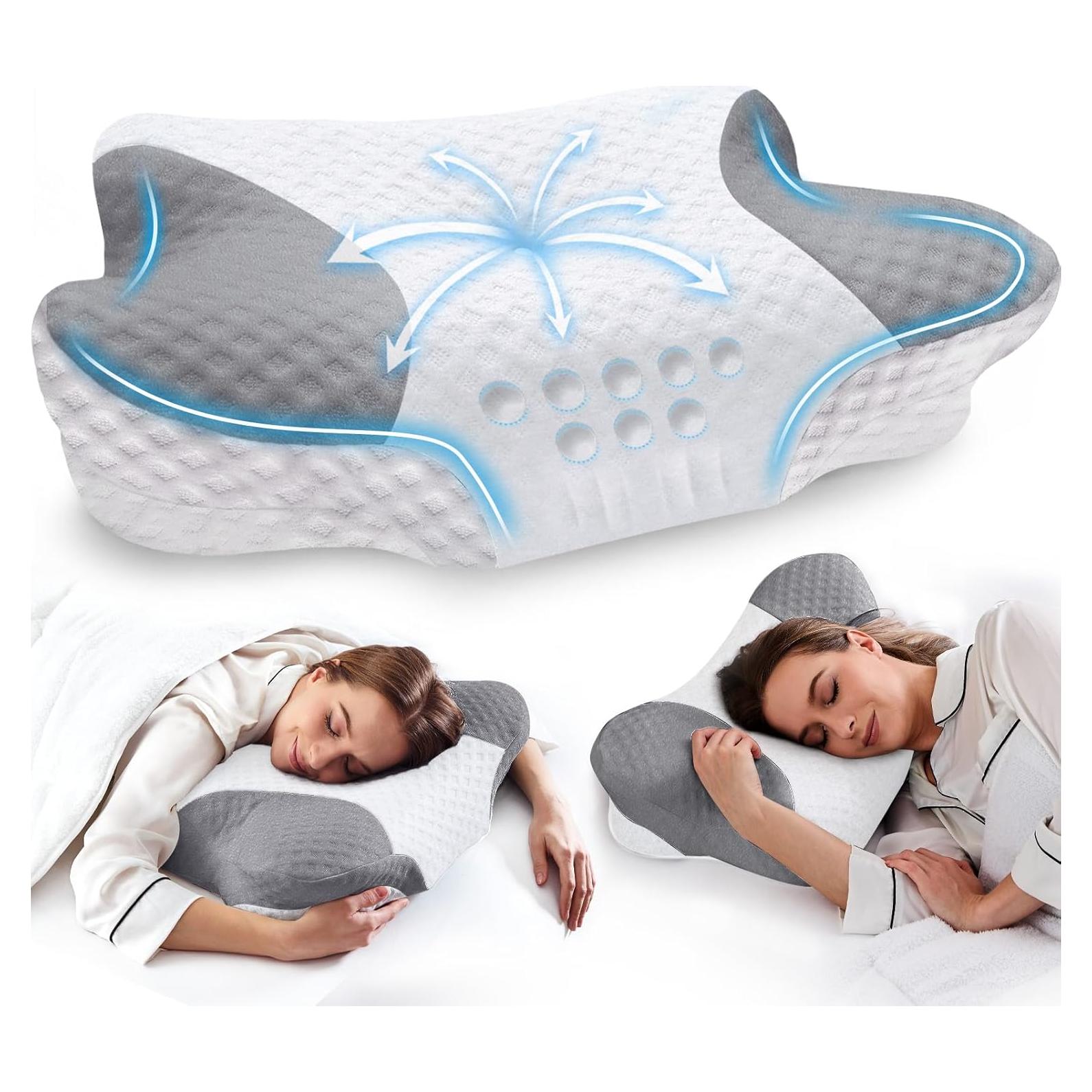 Cojín Cervical Ergonómico VJASD Espuma Viscoelástica Ajustable