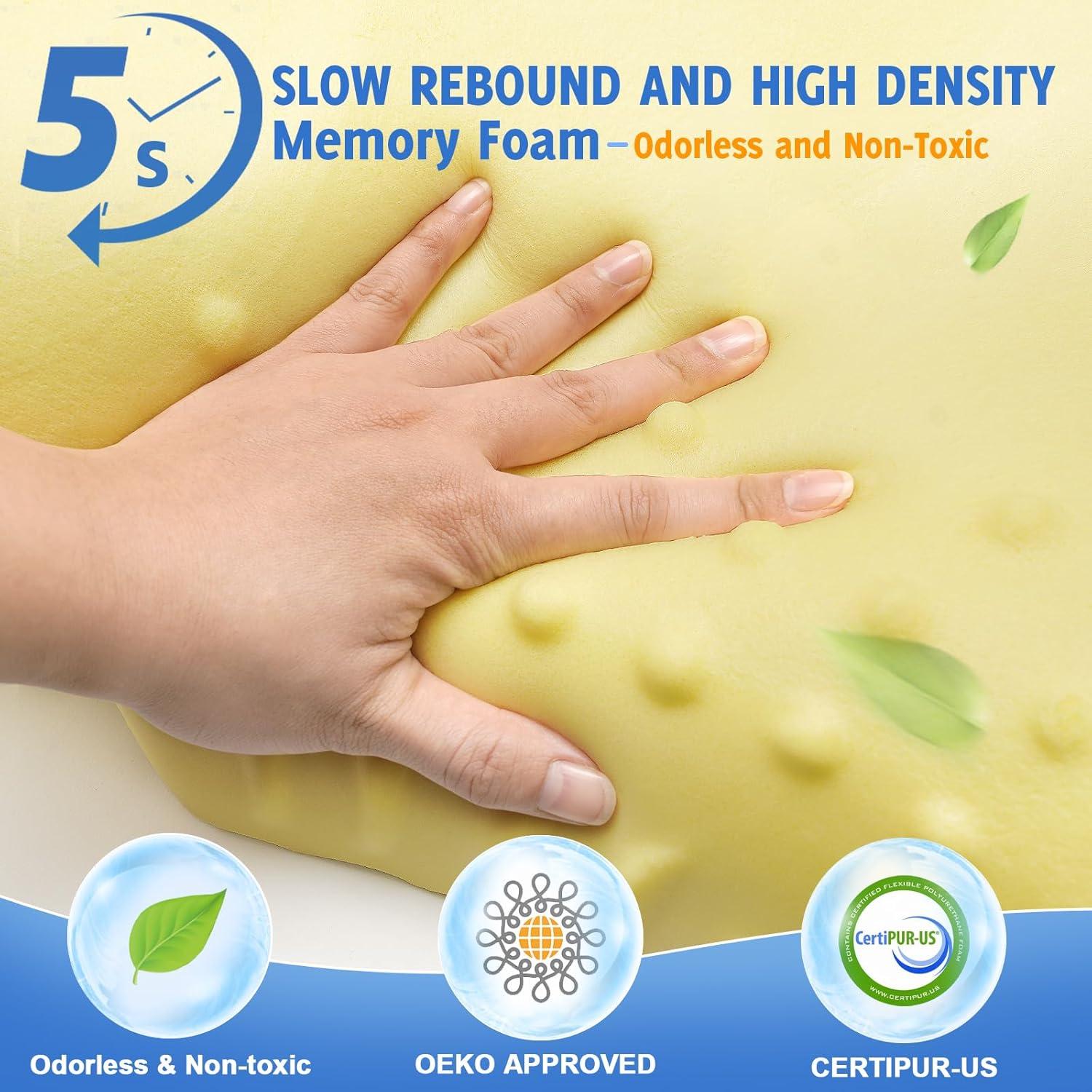 Cojín Cervical Ergonómico VJASD Espuma Viscoelástica Ajustable