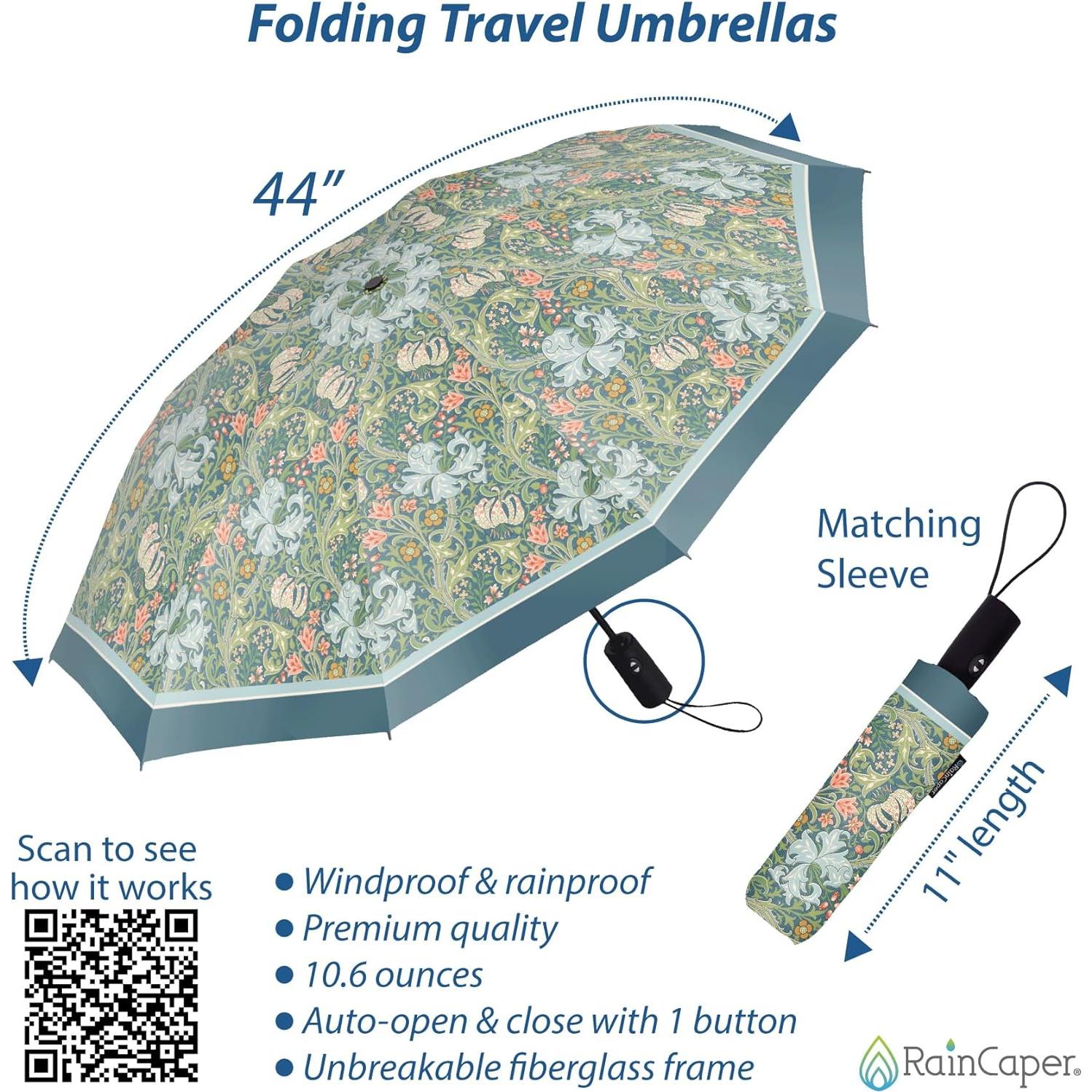 Sombrilla Plegable RainCaper Lirio Dorado 109 cm Automática