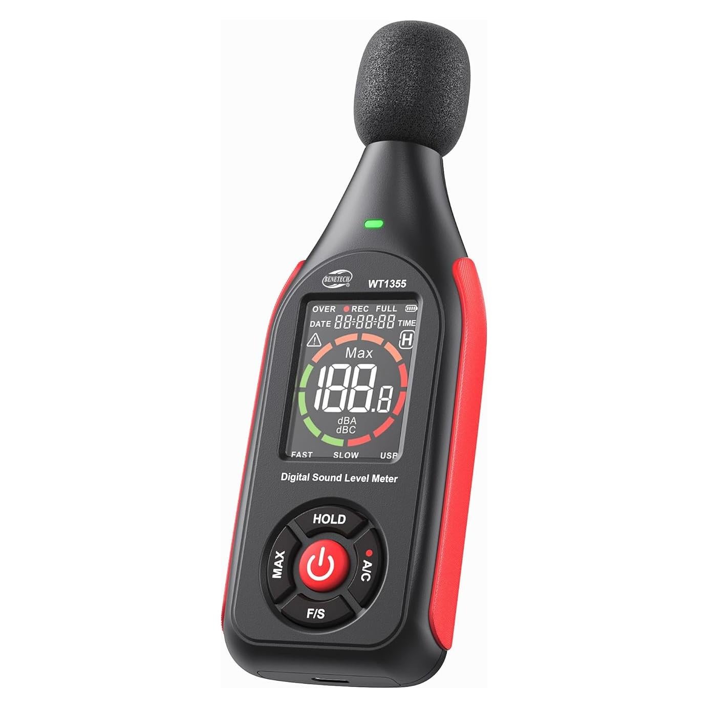 Medidor de Decibelios Benetech GT1355 SPL 30-130 dB Recargable