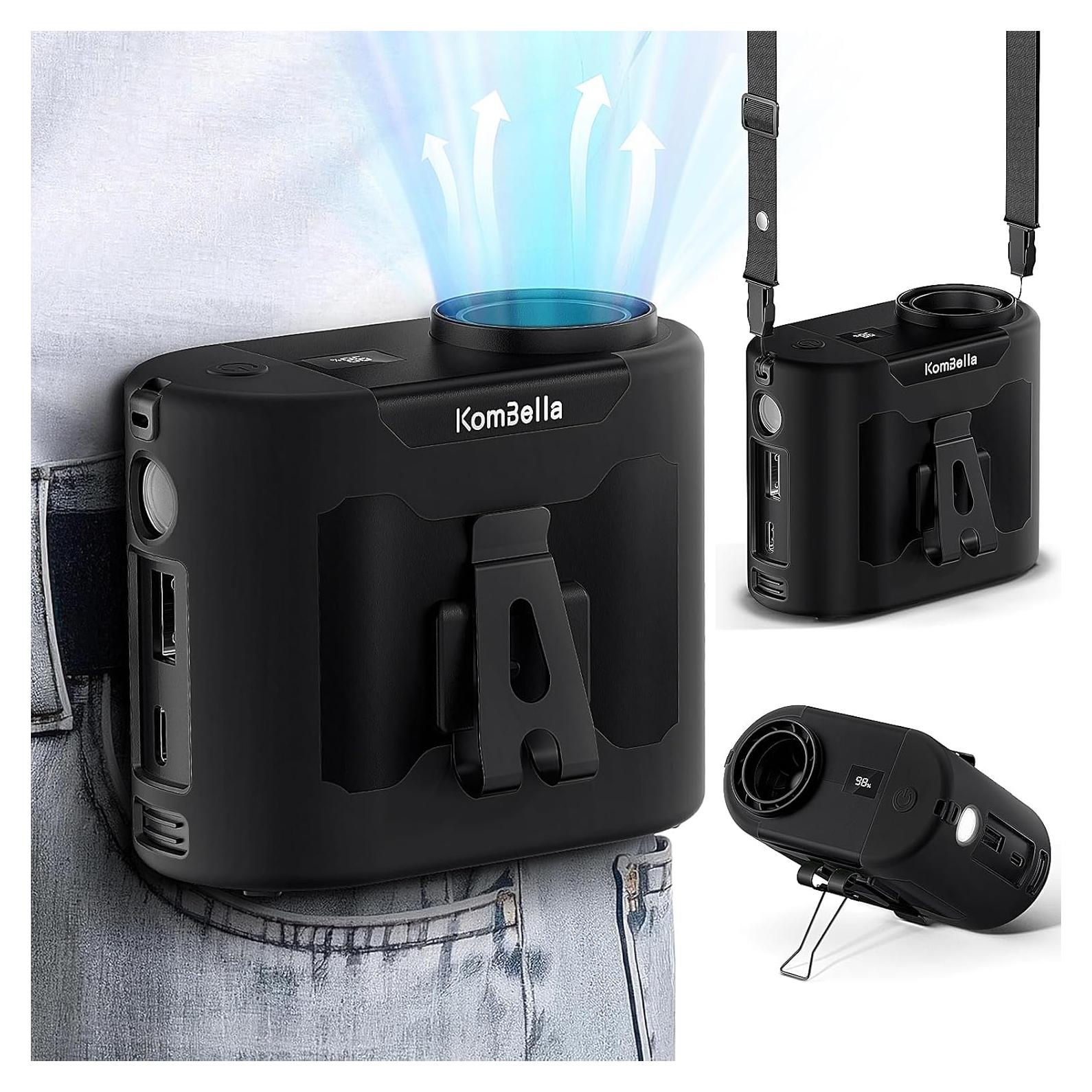 Ventilador Portátil de Cintura KOMBELLA 10000mAh 5 Velocidades