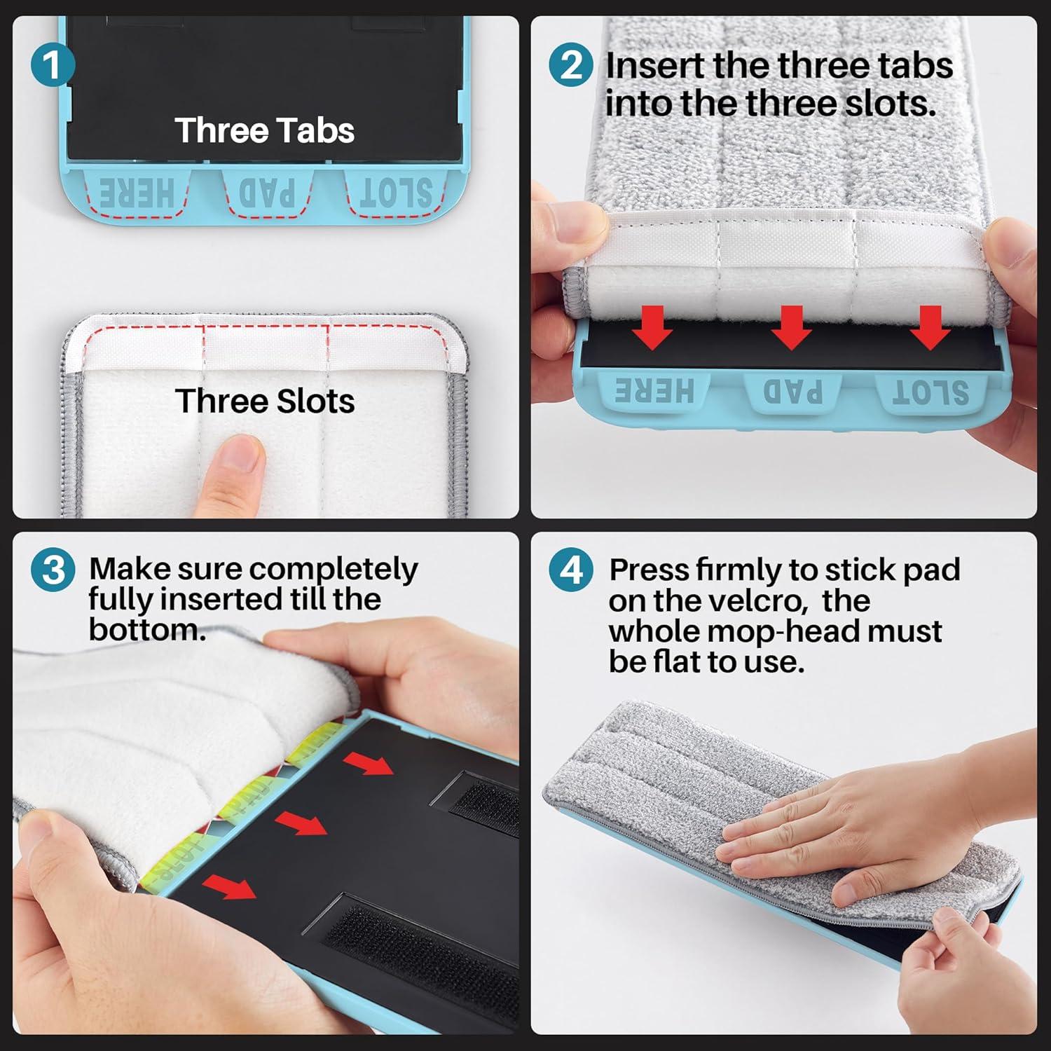 Mop Plano JOYMOOP 127 cm con Cabezal de 33 cm Microfibra Aqua