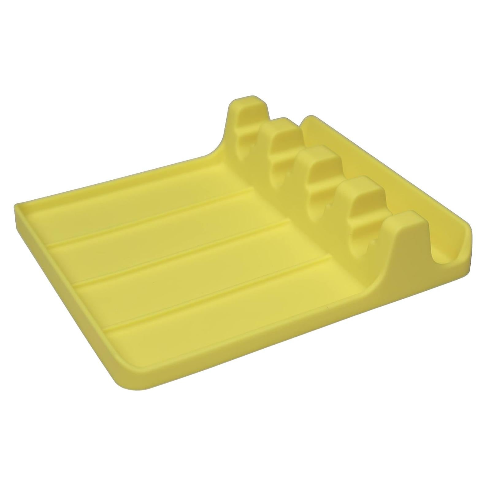 Soporte de Cuchara de Silicona EnviKitchen Amarillo 18x15cm