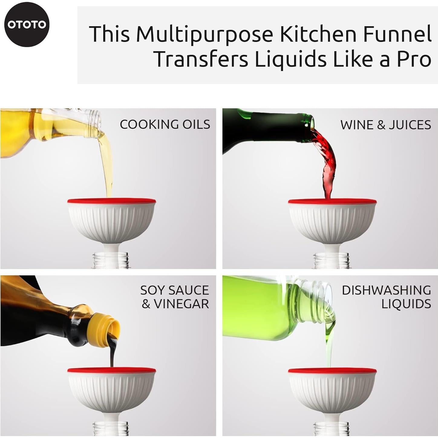 Embudo de Cocina Plegable OTOTO Hongo Mágico XL - Silicona