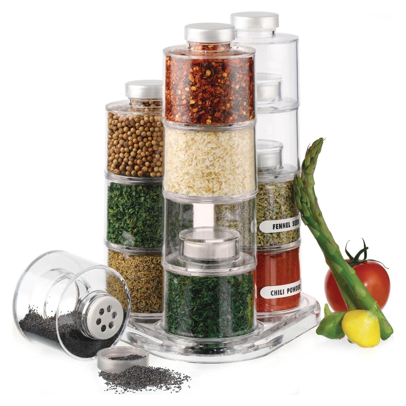 Torre de Especias Prodyne ST-12, 12 Botellas Acrílicas