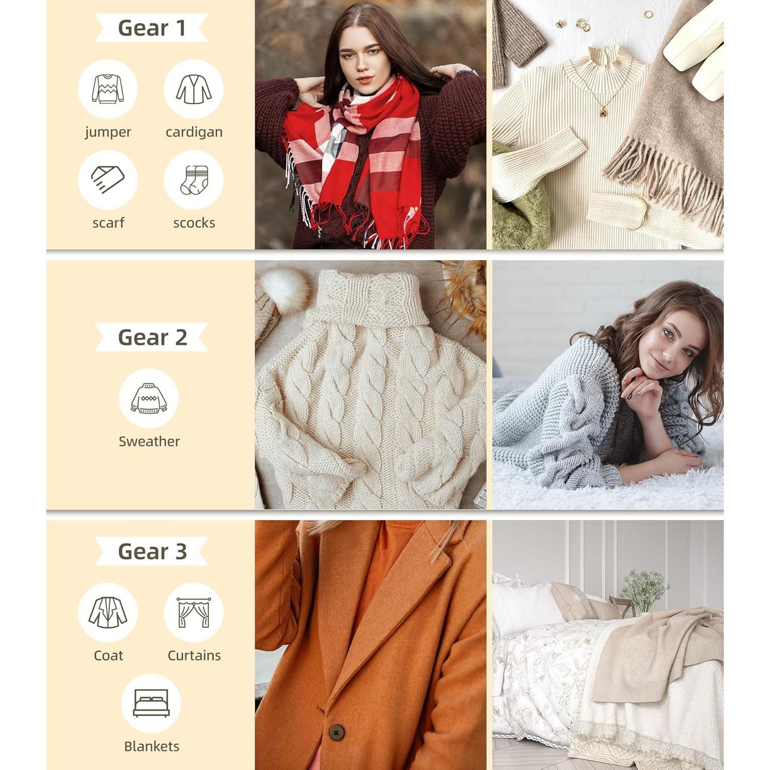 Quitapelusas Eléctrico CuieTuee X3 Recargable 6 Cuchillas LED