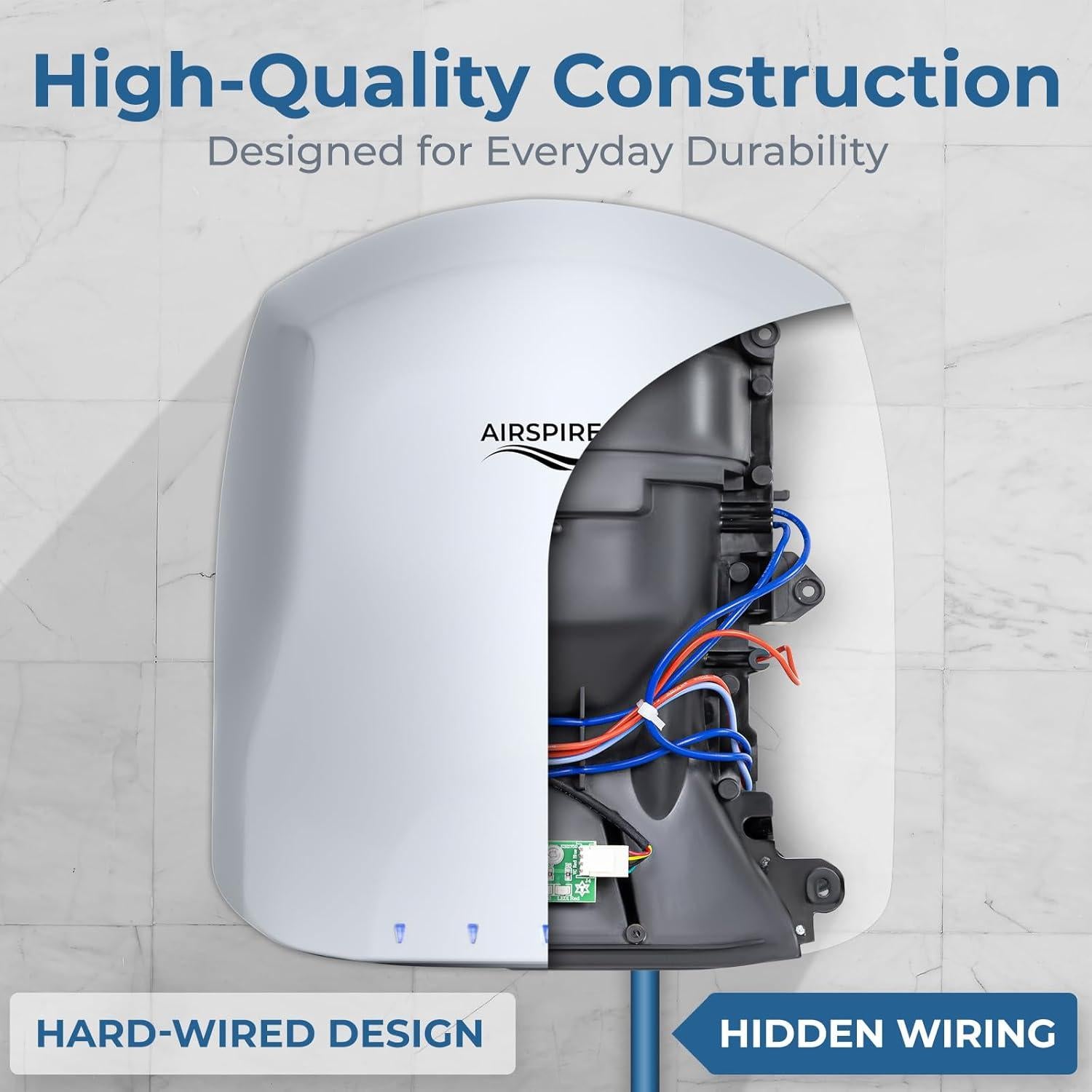 Secador de manos eléctrico Vive Health LVA3043 - 650W, Plata