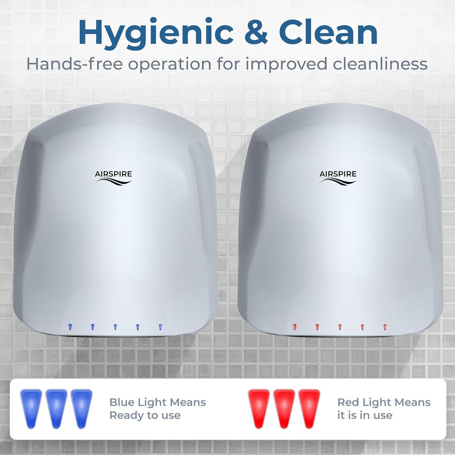 Secador de manos eléctrico Vive Health LVA3043 - 650W, Plata