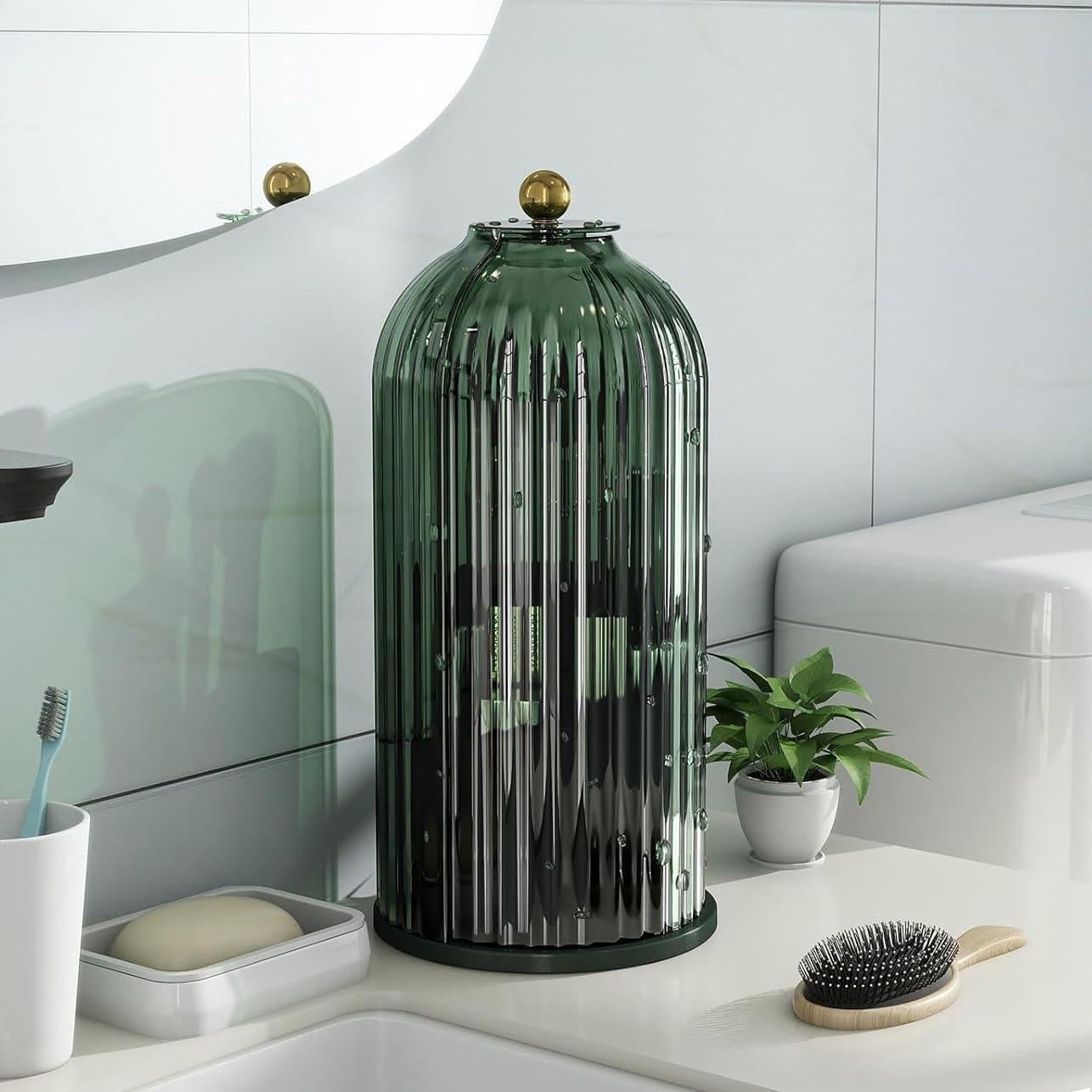 Soporte para Cepillos de Dientes Zufudo Verde con Tapa a Prueba de Polvo