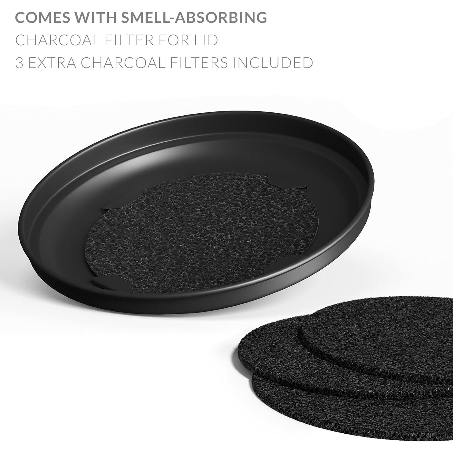 Contenedor de Compost Barnyard Designs 4.54L Negro con Filtros