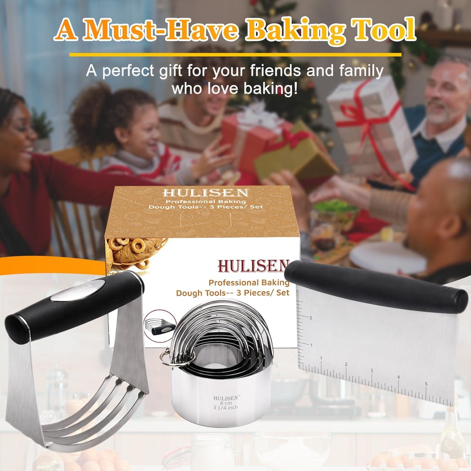 Juego de Cortadores de Galletas HULISEN 3 Pcs Acero Inoxidable