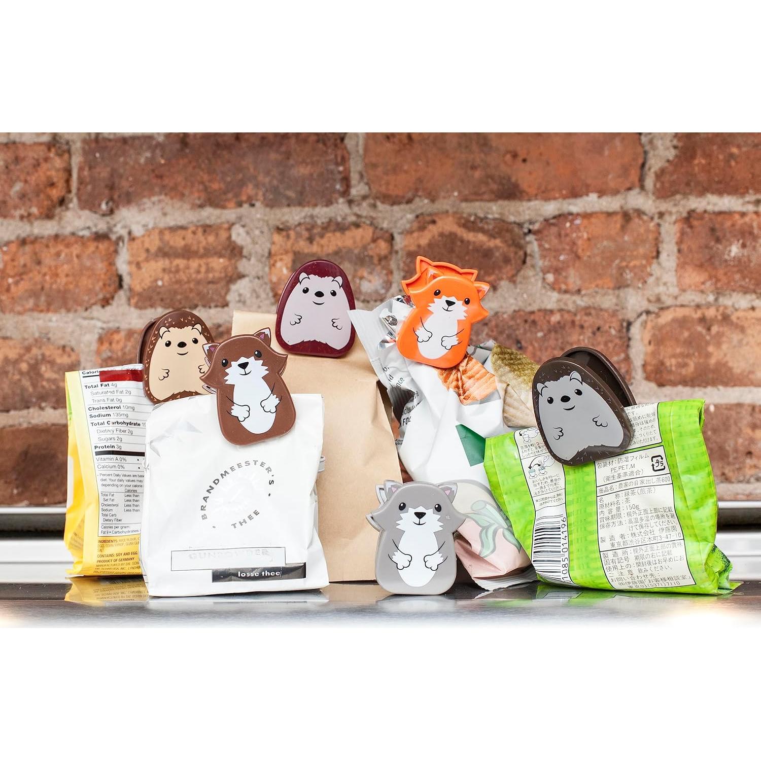 Set de 6 Clips de Bolsa Kikkerland Bosque 4.45x5.08 cm