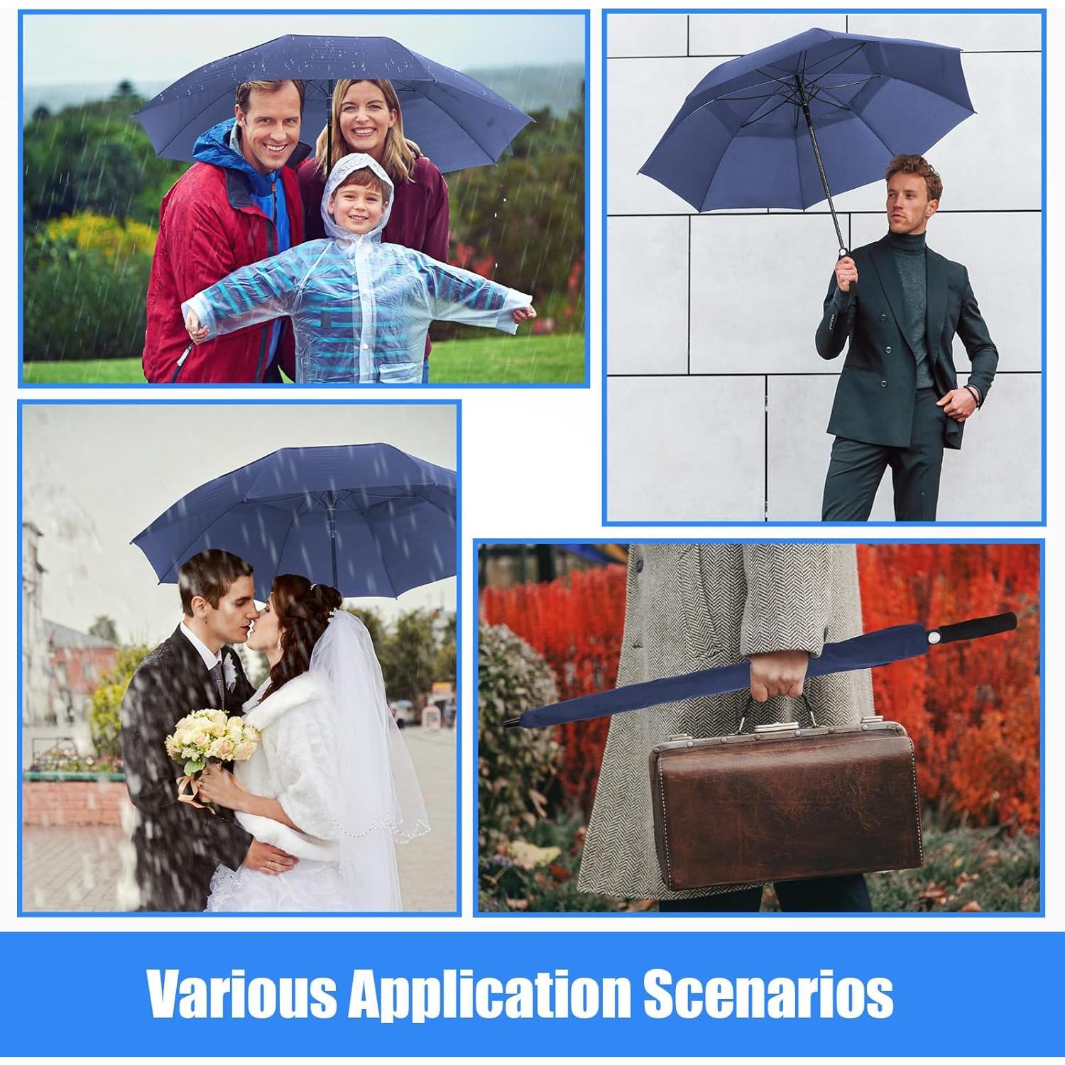 Paraguas de Golf Jexine Automático Doble Dosel 157 cm