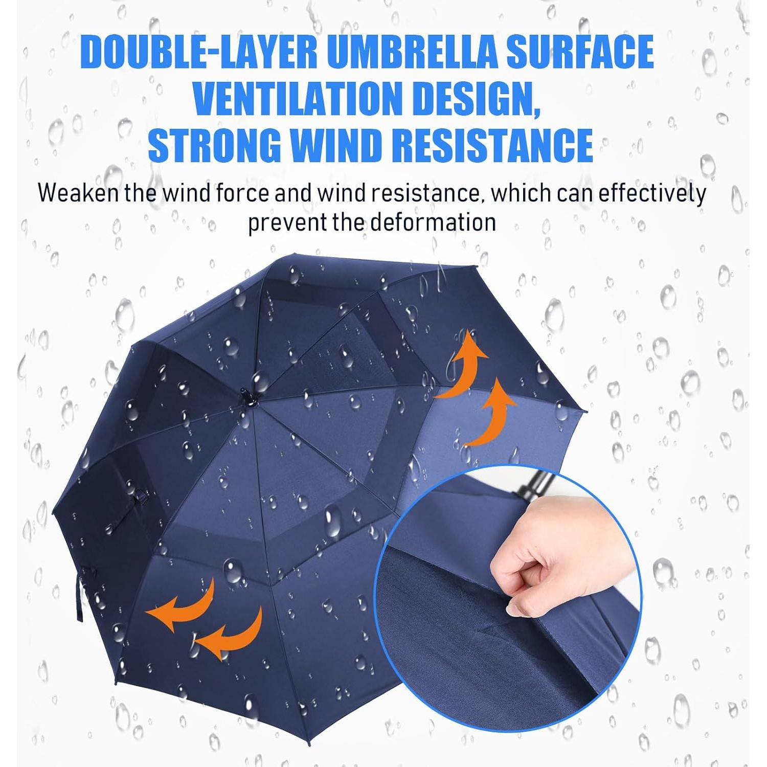 Paraguas de Golf Jexine Automático Doble Dosel 157 cm