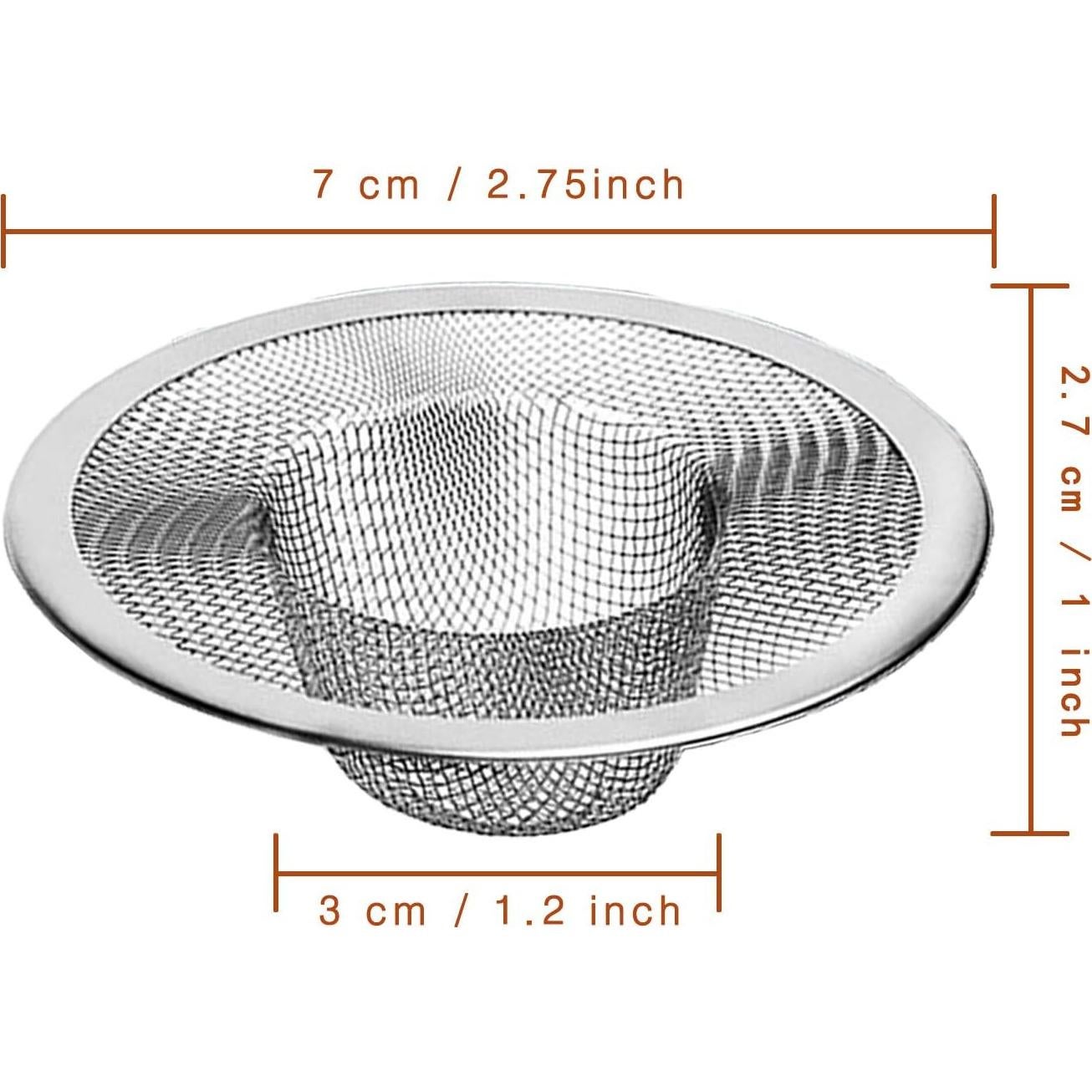 Filtro de desagüe de acero inoxidable ArtioHipo 7cm 2 piezas