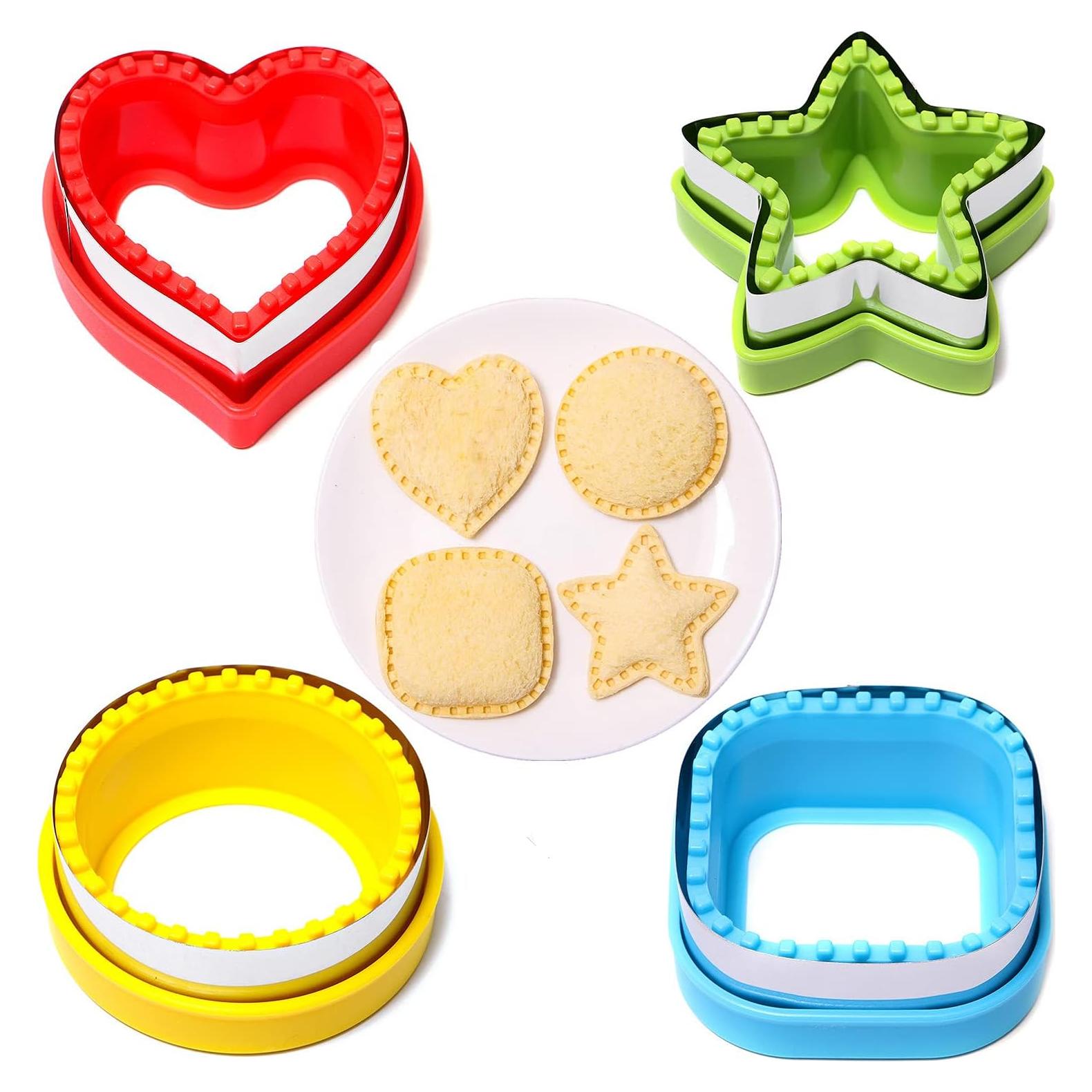 Cortadores de Sándwich BakingWorld Set 4 Formas Acero Inoxidable