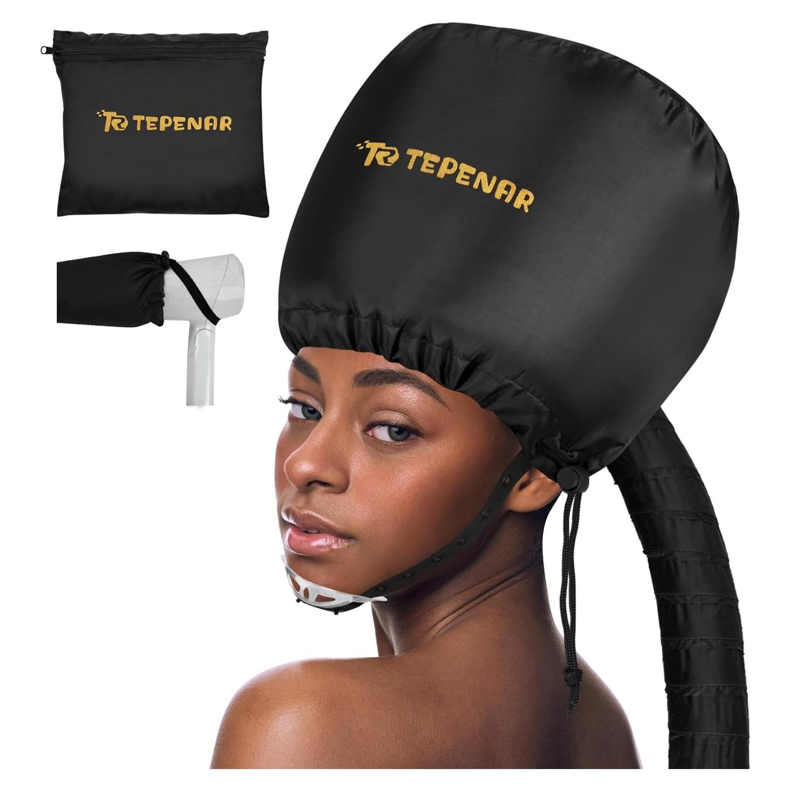 Capucha para Secador de Pelo TEPENAR Grande Ajustable - Negro