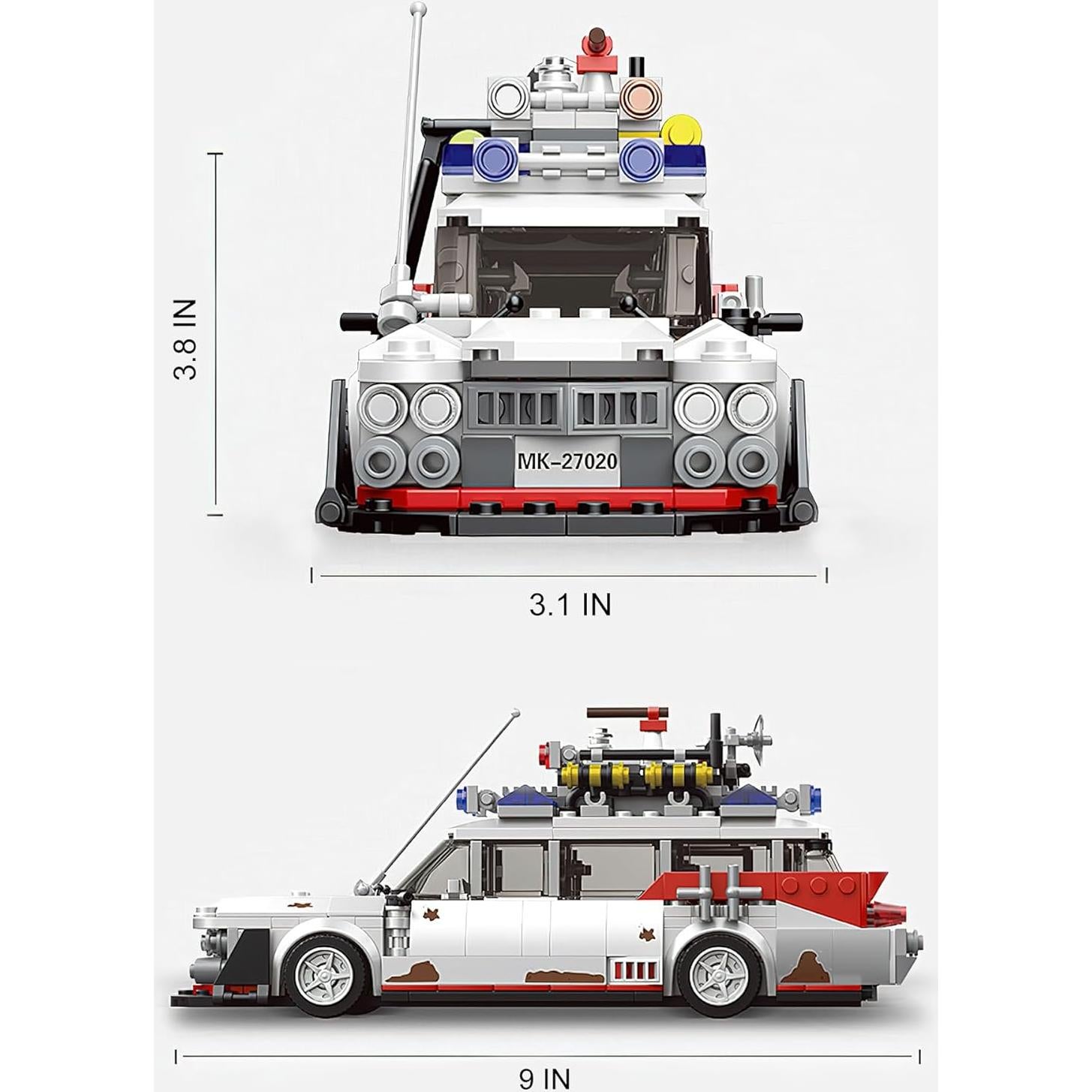 HI-REEKE Coche Fantasma ECTO-1 Kit de Construcción 605 Piezas