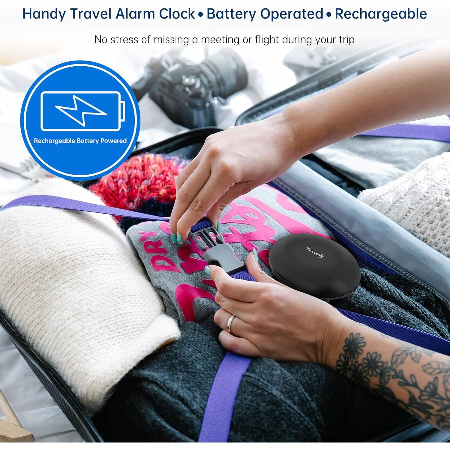 Reloj Despertador Vibrante DreamSky DS2202 Inalámbrico Negro