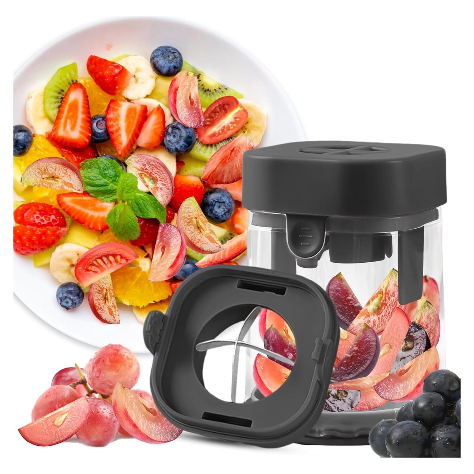 Cortador de Frutas y Verduras COKSDUPID Negro Acero Inoxidable