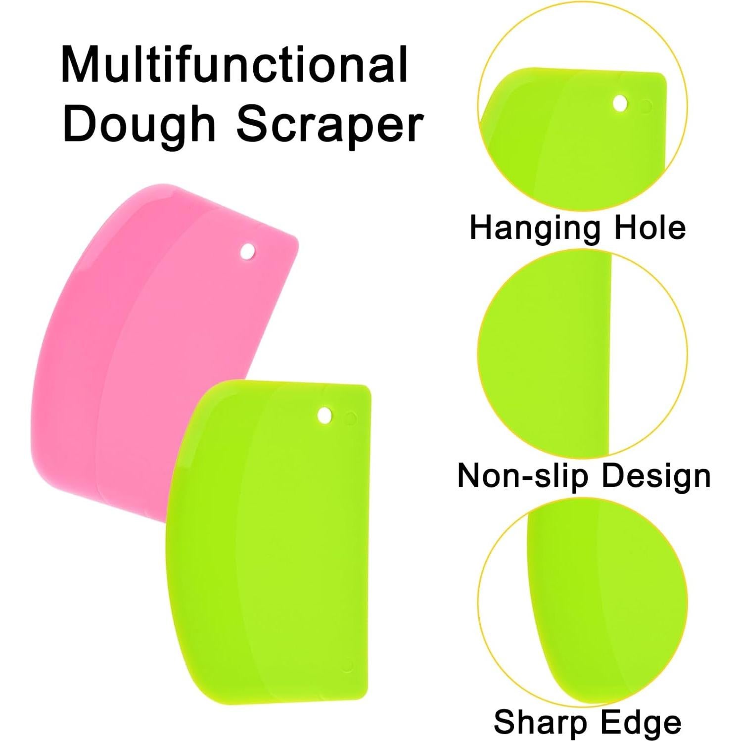 Juego de 5 Raspadores de Masa FORTINGO - Plástico Colorido