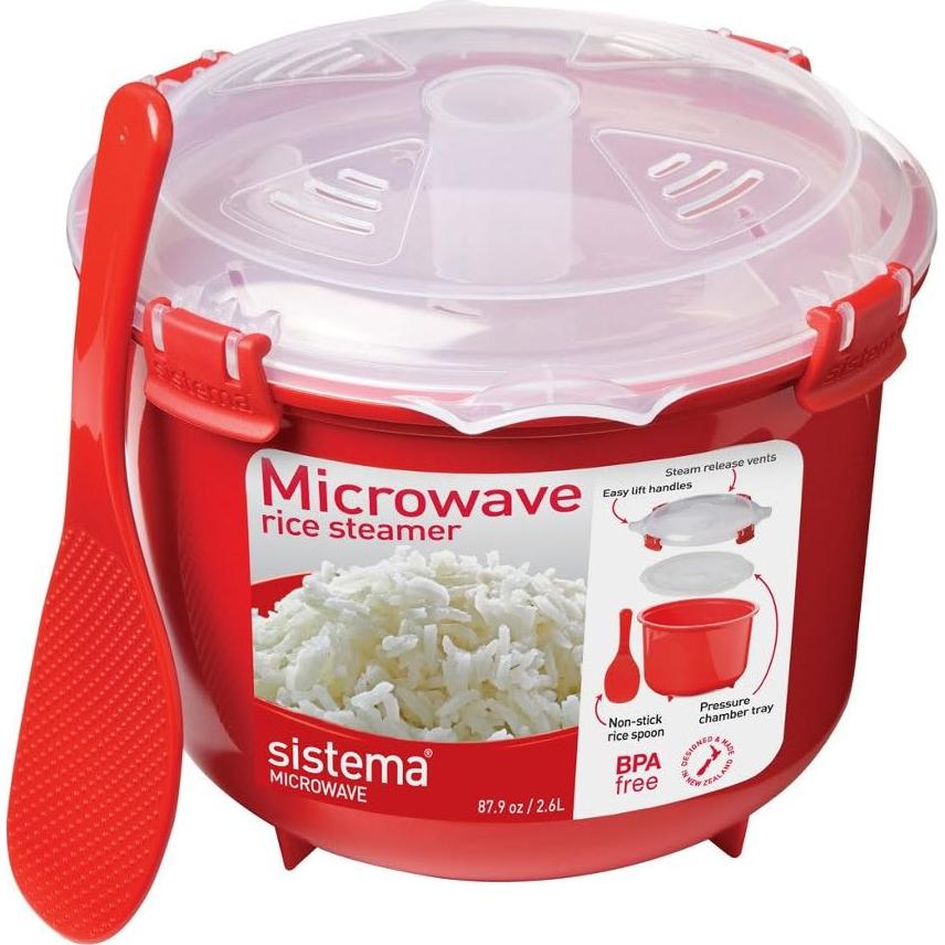 Vaporera de Arroz Sistema KD11106, 2.6L, Plástico Rojo
