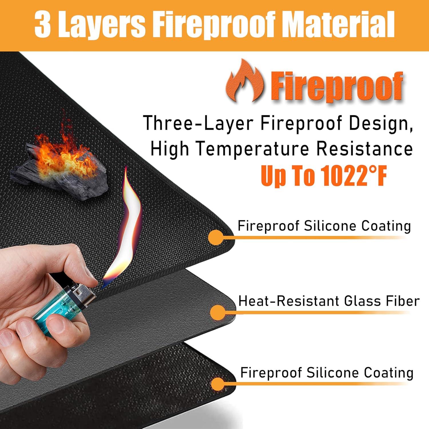 Alfombrilla Resistente al Calor Tohonfoo 61x79cm para Parrilla