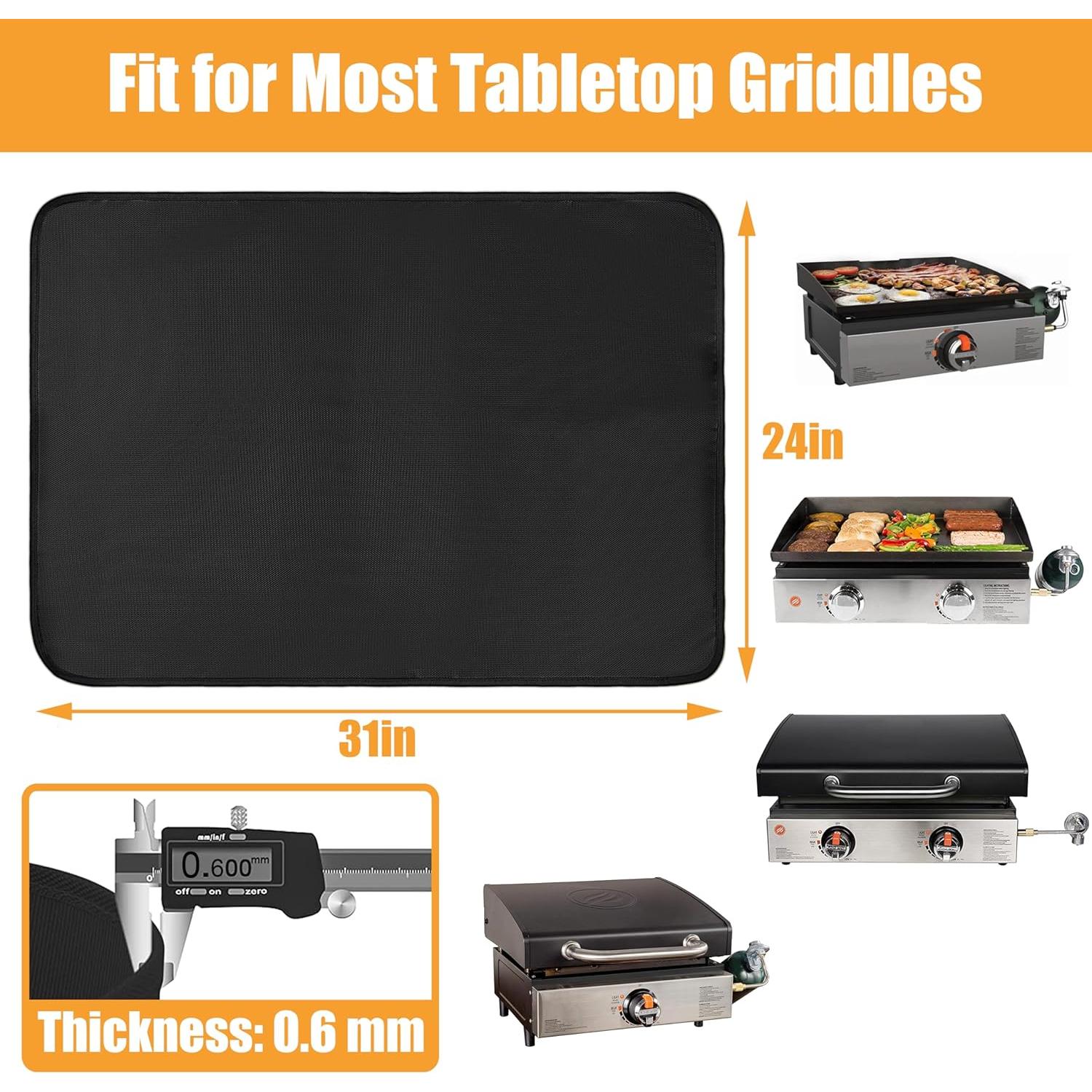 Alfombrilla Resistente al Calor Tohonfoo 61x79cm para Parrilla