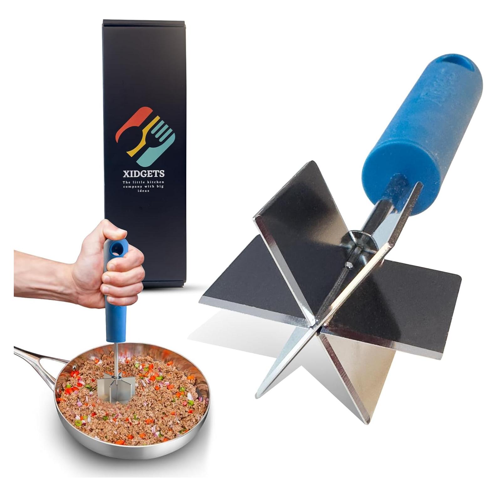 Machacador de Carne Mondo Acero Inoxidable 22.86cm Azul Laguna