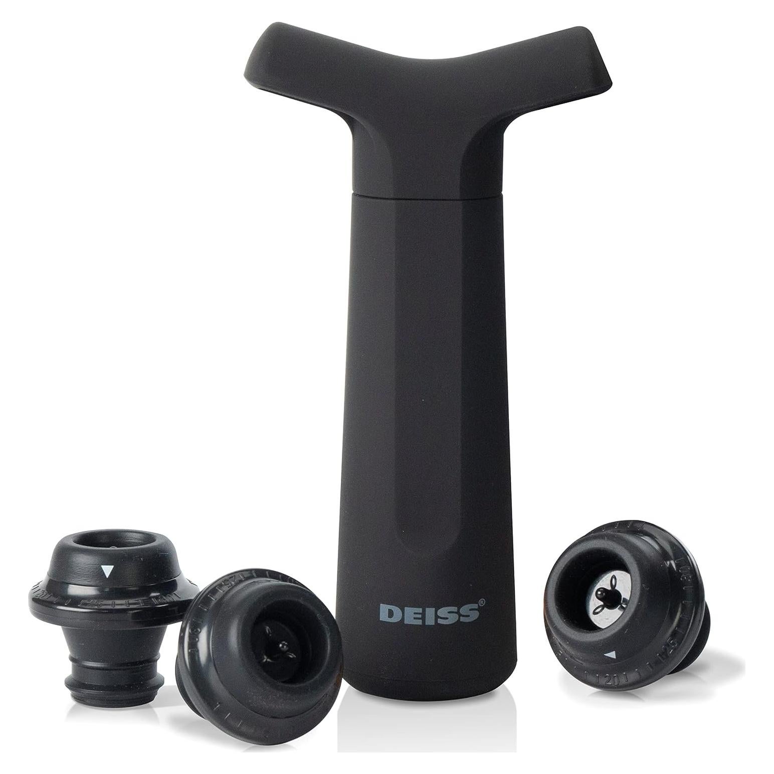 Bomba de Vacío Conservadora de Vino Deiss con 3 Tapones
