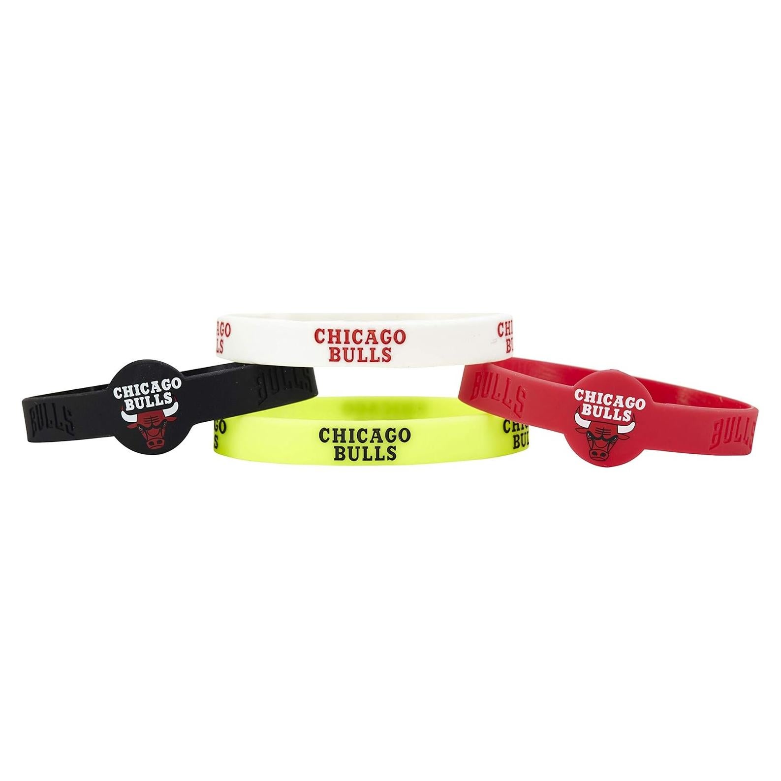 Pulseras de Silicona Aminco NBA Chicago Bulls 4-Pack