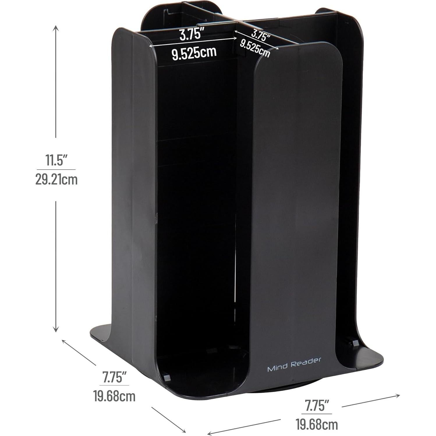 Carrusel de Tazas y Tapas Mind Reader Negro 19.68x29.21 cm