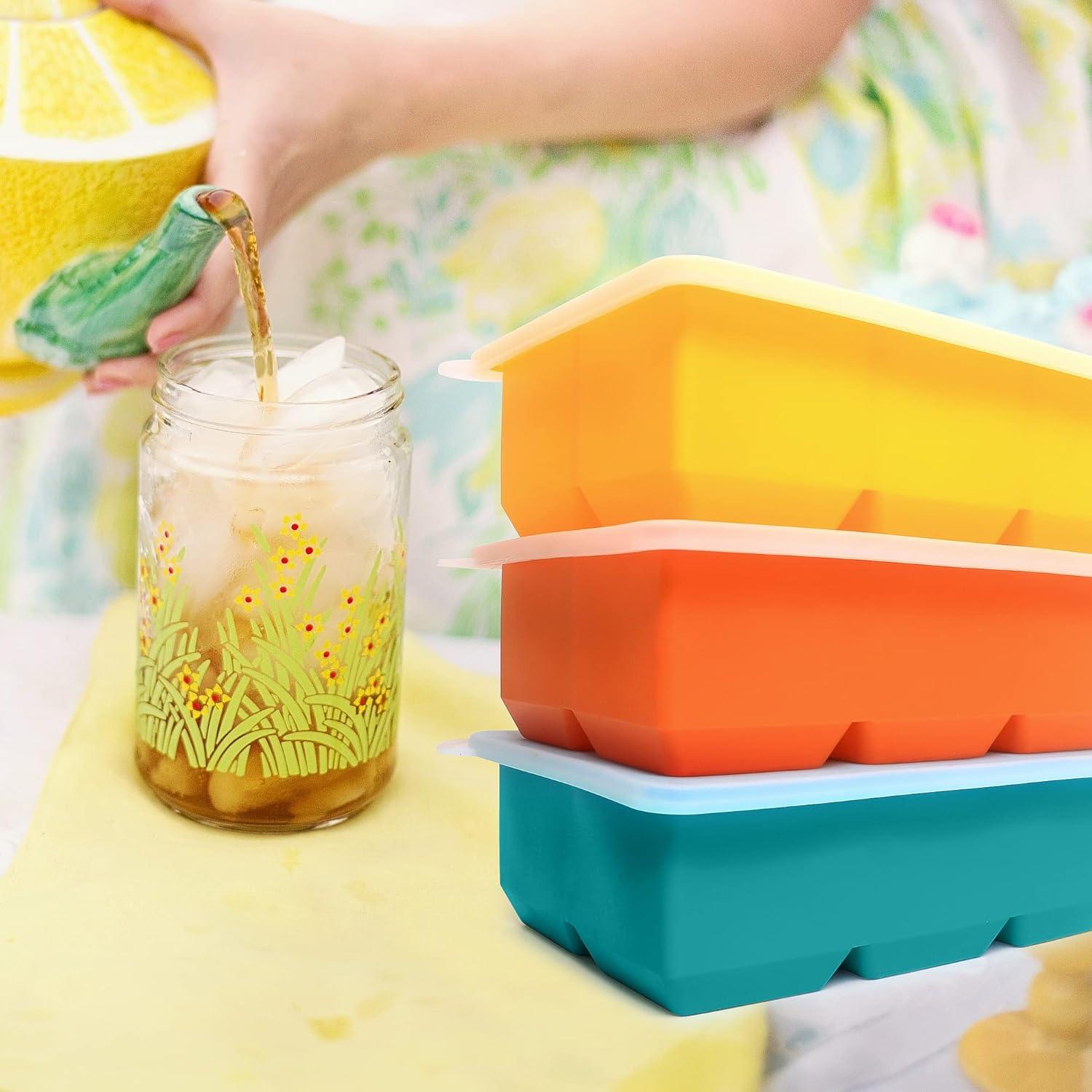 Bandejas de Hielo de Silicona Excnorm - 3 Piezas, 6 Cavidades