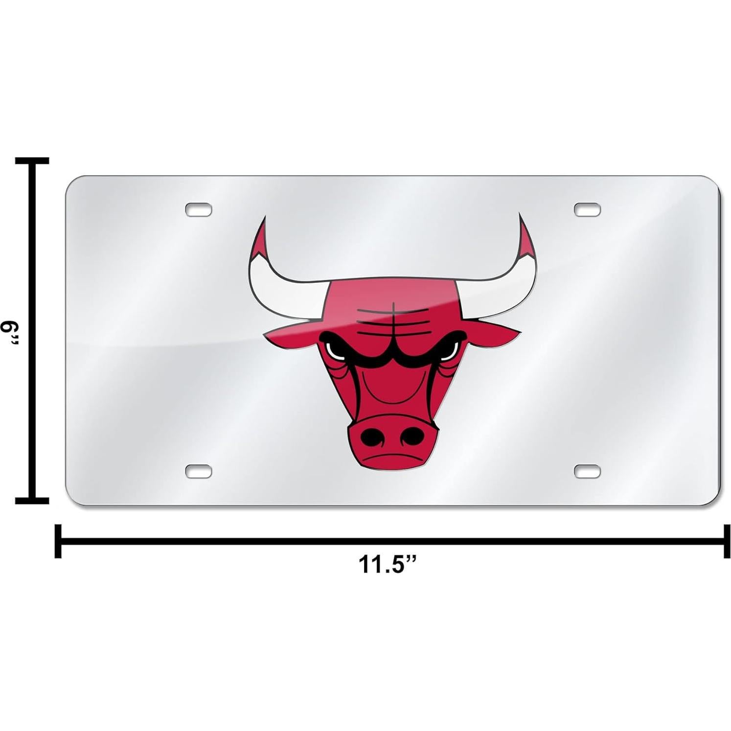 Placa de Licencia Metalica Rico Bulls 15x30 cm Cortada Laser