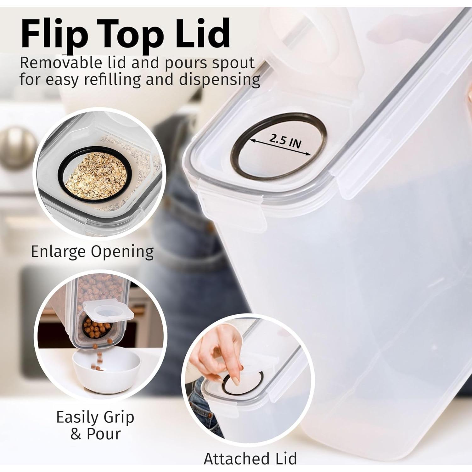 Shazo 2 Piezas Contenedores de Almacenamiento 6.3L Herméticos