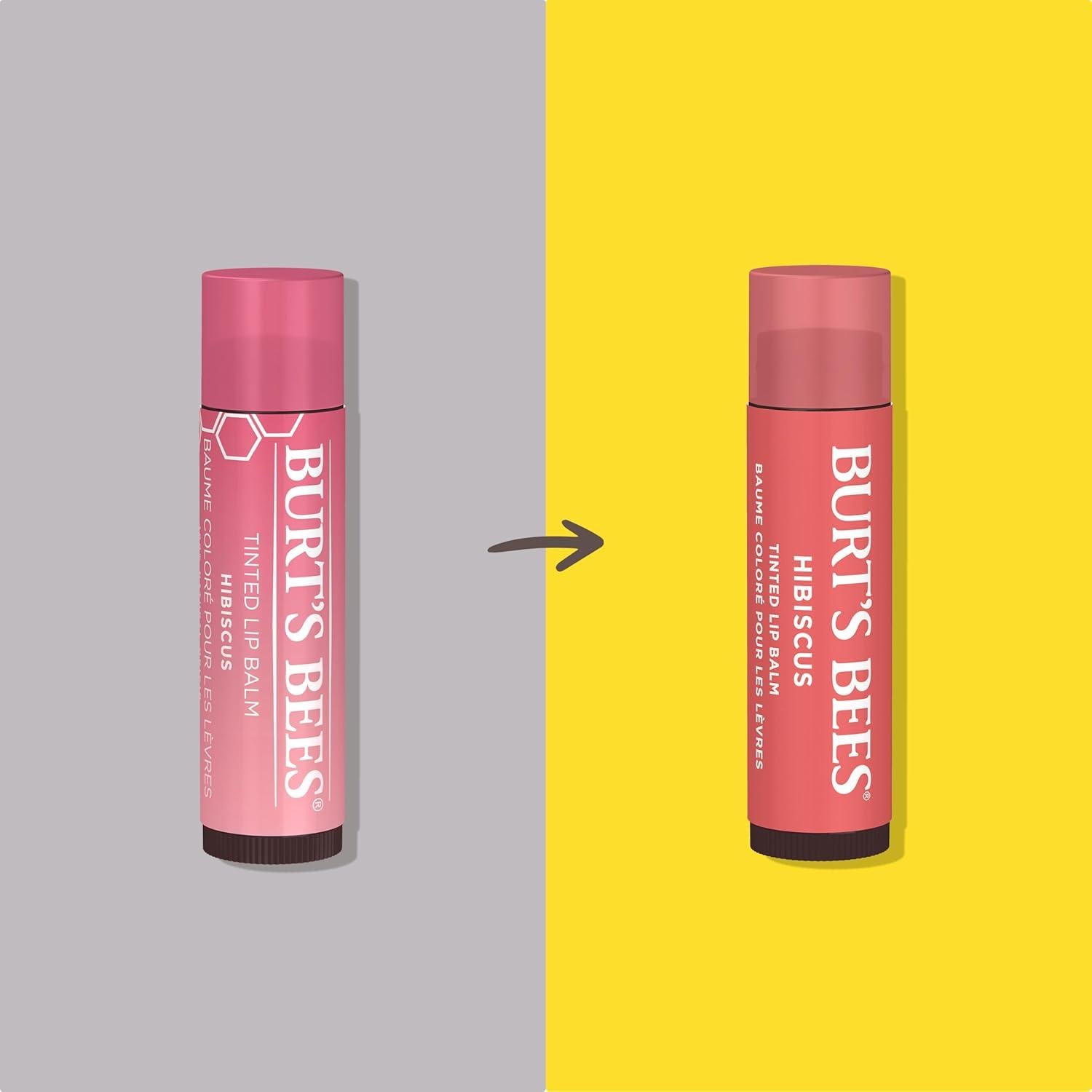 Bálsamo Labial Tinte Burt's Bees Hibisco 2 en 1 Hidratante