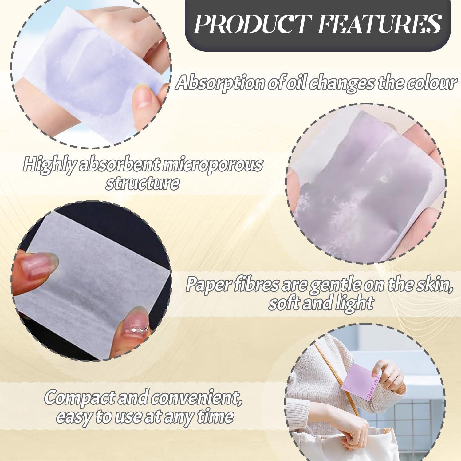 BOROLA Hojas Absorbentes de Aceite 100 Unidades con Espejo